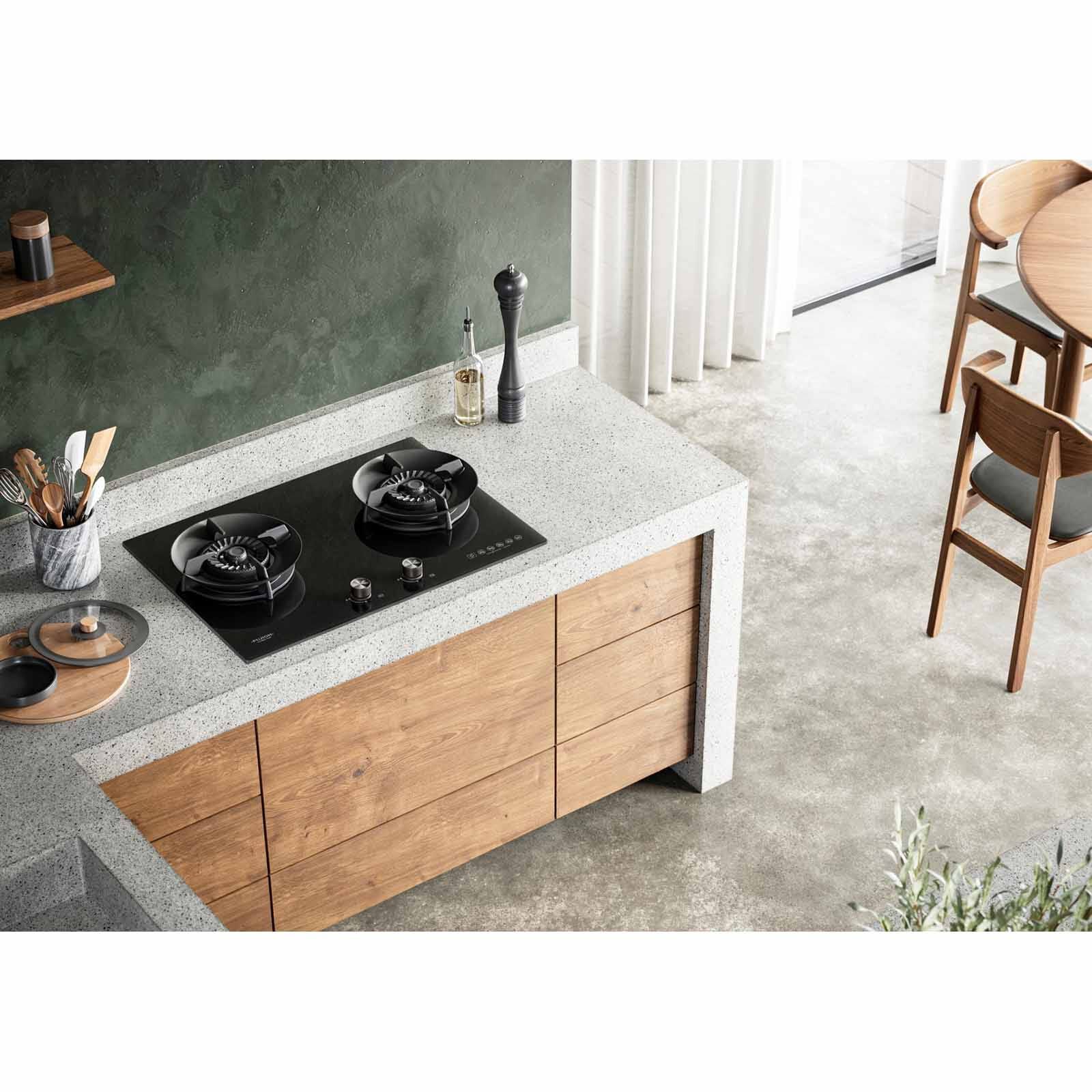 FUJIOH (78cm) 2-burners Gas Hob (stainless Steel) - Pub (exclude Installation) FH-GS6820 SS TG-image 2