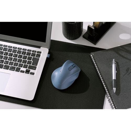 ELECOM Wireless 5 Buttons Anti Bacterial Silent Blue (l Sz) M-XGL30DBSKBU-image 3