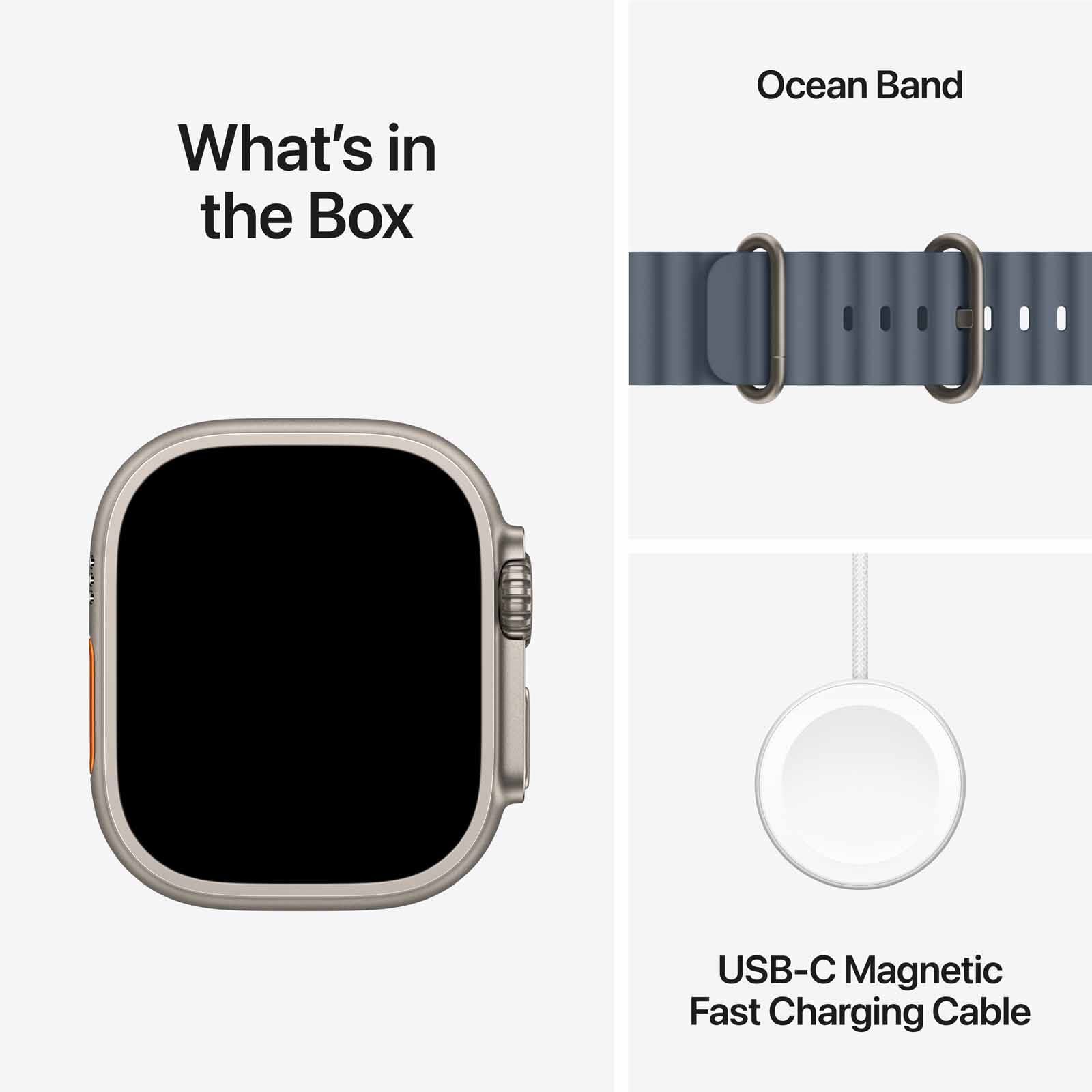 APPLE Watch Ultra 3 Gps + Cellular 49mm Natural Titanium Case With Anchor Blue Ocean Band MEWH4X/A-image 5