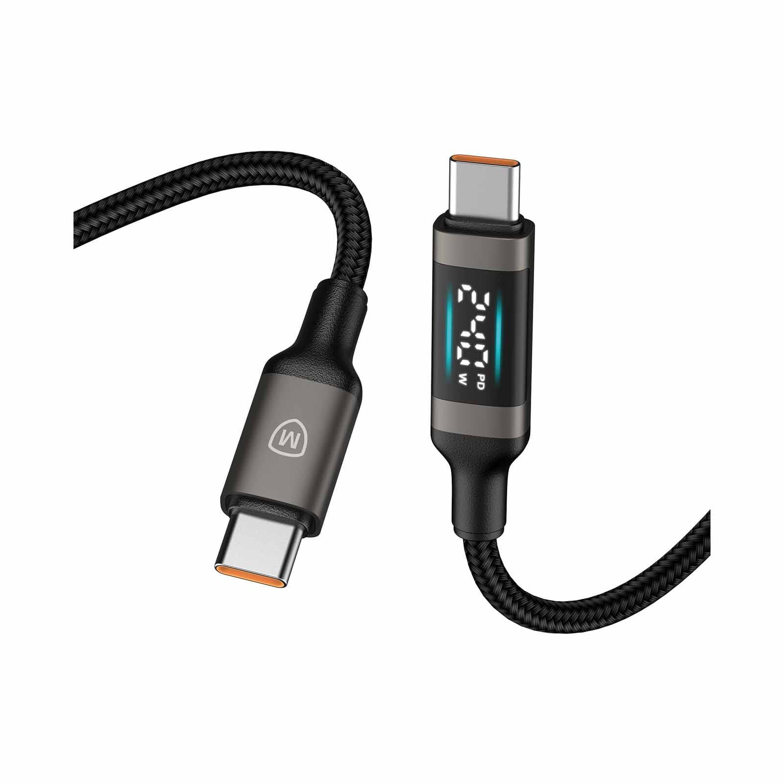MICROPACK 240w Soft Braided Usb-c Fast Charging Cable - Black MC-C240-BK-image 10