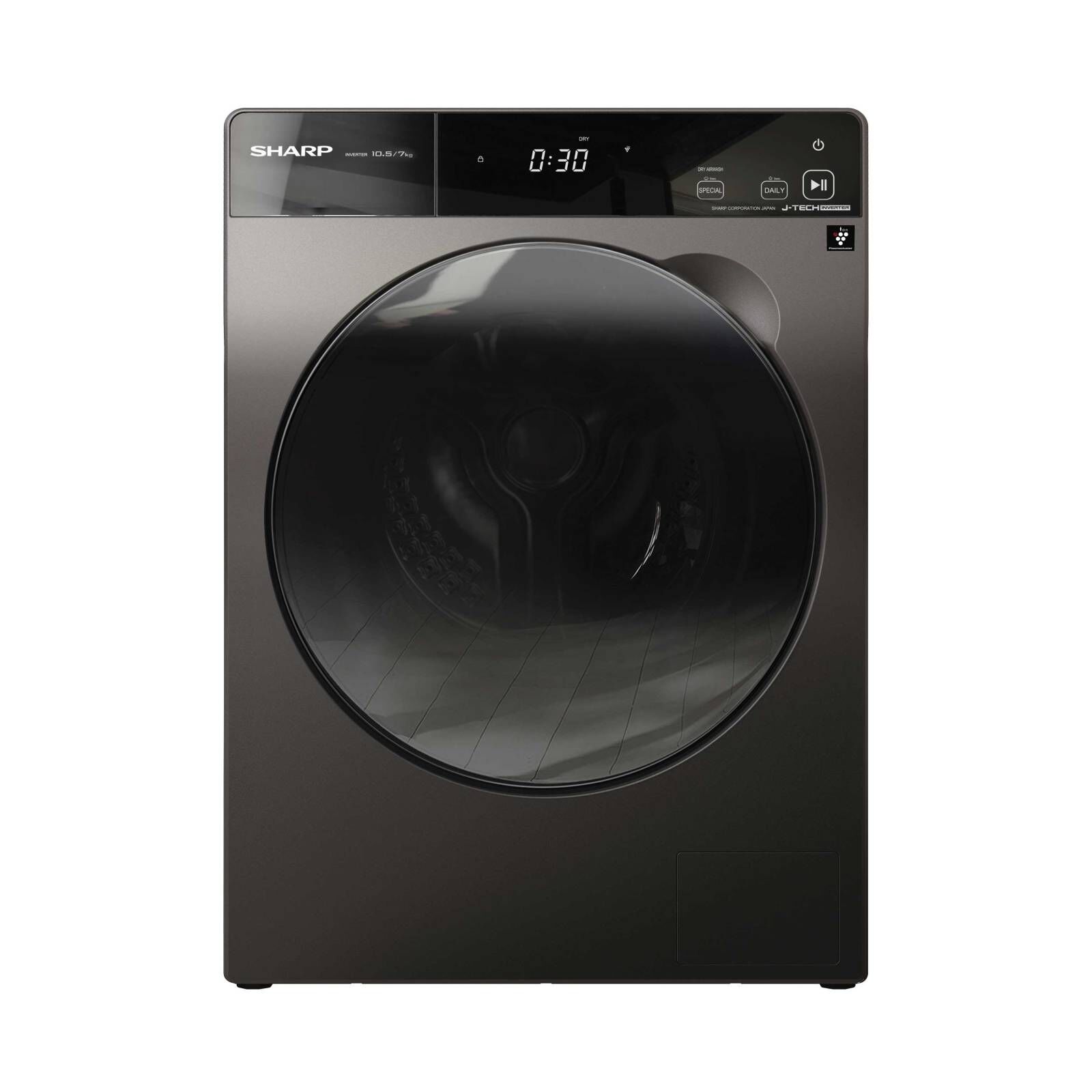 SHARP Front Load Washer And Dryer (10.5kg/7kg) ES-FW105D7PS