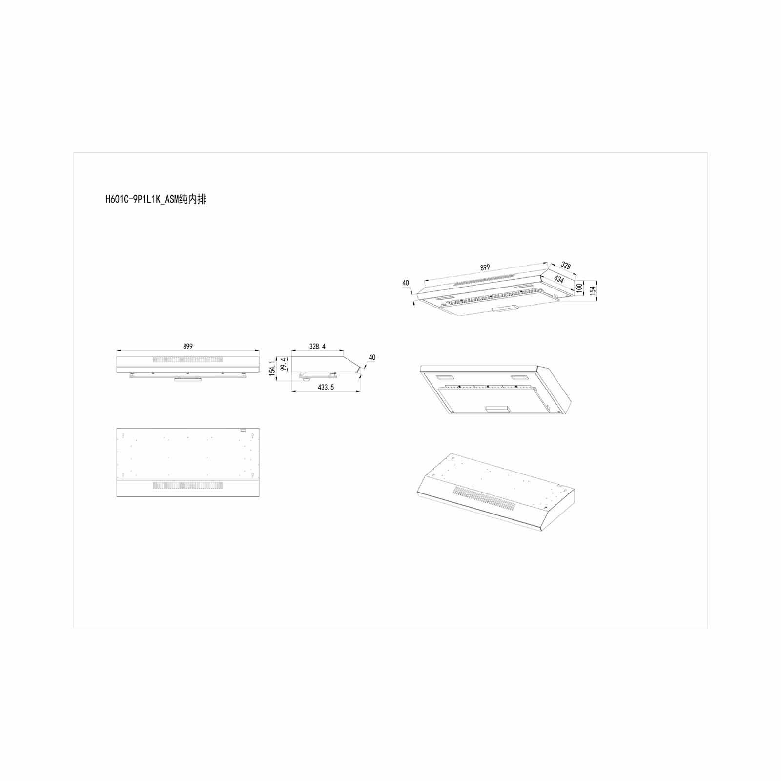 TURBO Slim Hood With Oil Tray (90cm) (exclude Installation) TZ66-image 2