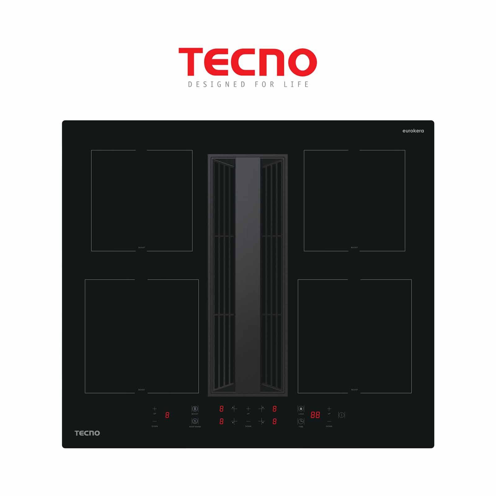 TECNO 60cm 4 Zone Induction Hob & Hood All In One TIR 6040-LF-image 1