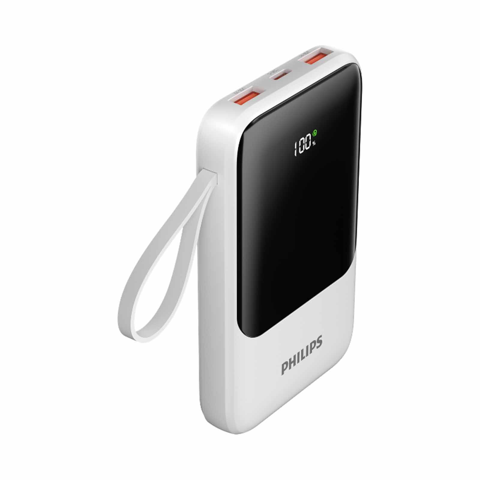 PHILIPS 10000mah 22.5w Powerbank With Usb-c Lightning Micro Usb Usb-a Cables Ccc DLP2223W/97-image 3