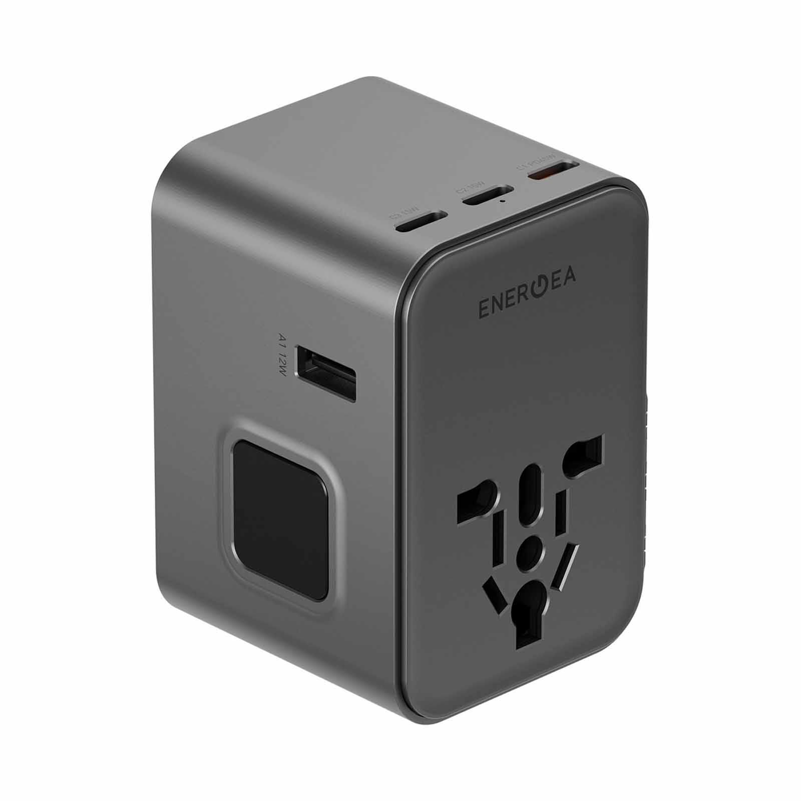 ENERGEA Travelworld Adapter Gan45, 3c2a 45w - Gunmetal TWA-GAN45-GUN-image 2