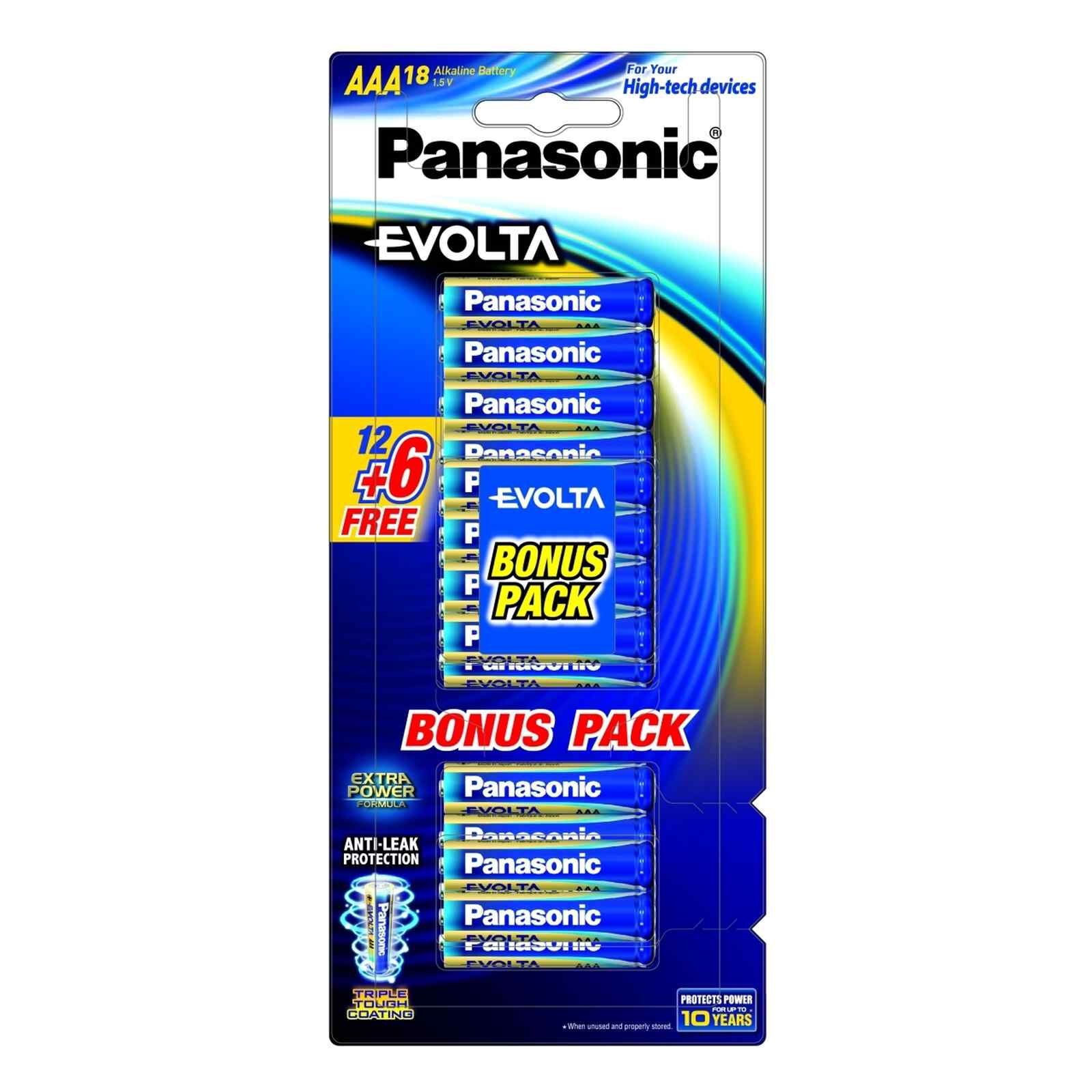 PANASONIC Evolta Aaa 18 Pcs Pack LR03EG/18B6F-image null