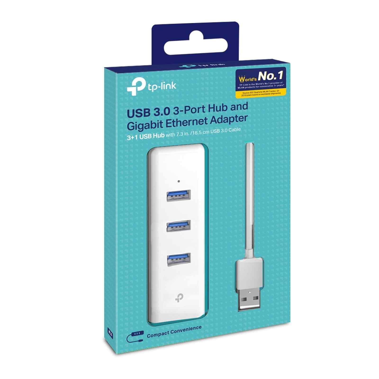 TP LINK Usb 3.0 3-port Hub & Gigabit UE330-image 4