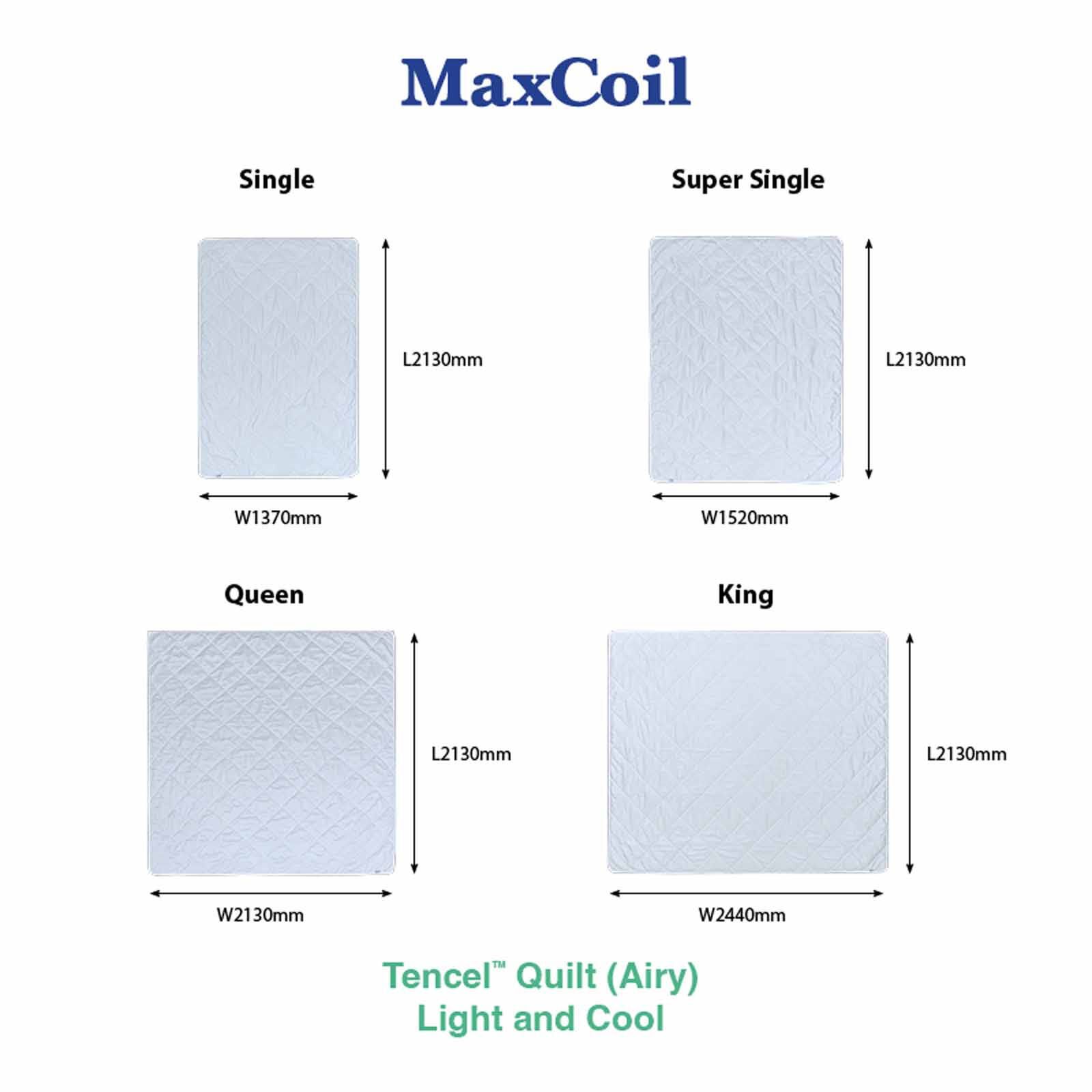 MAXCOIL Super Single Size Airy Tencel&trade; Quilt (120gsm) CLASSIC BEDDING TENCEL QUILT - AIRY-image 3