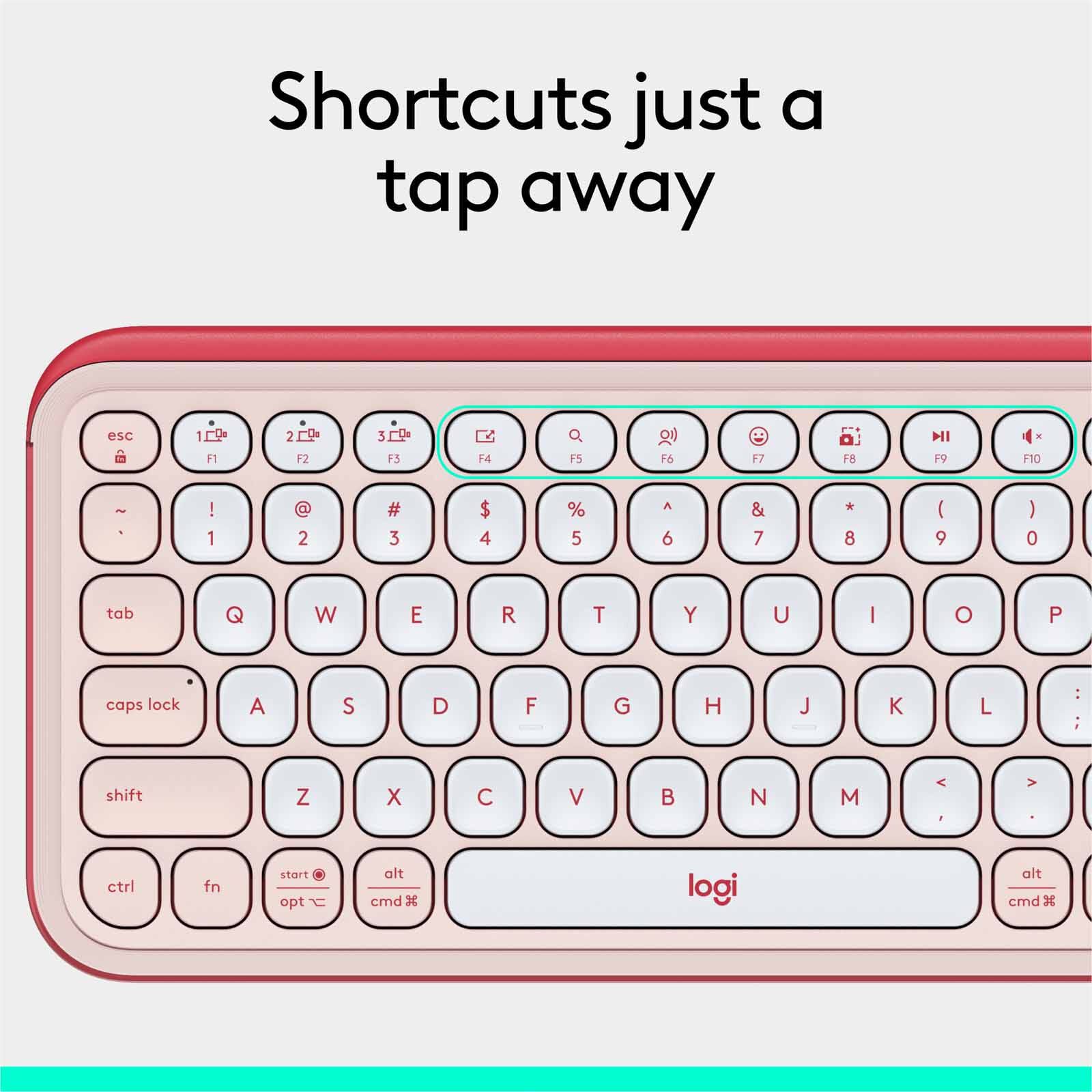 LOGITECH Pop Icon Keys Wl Kb - Rose 920-013085-image 13