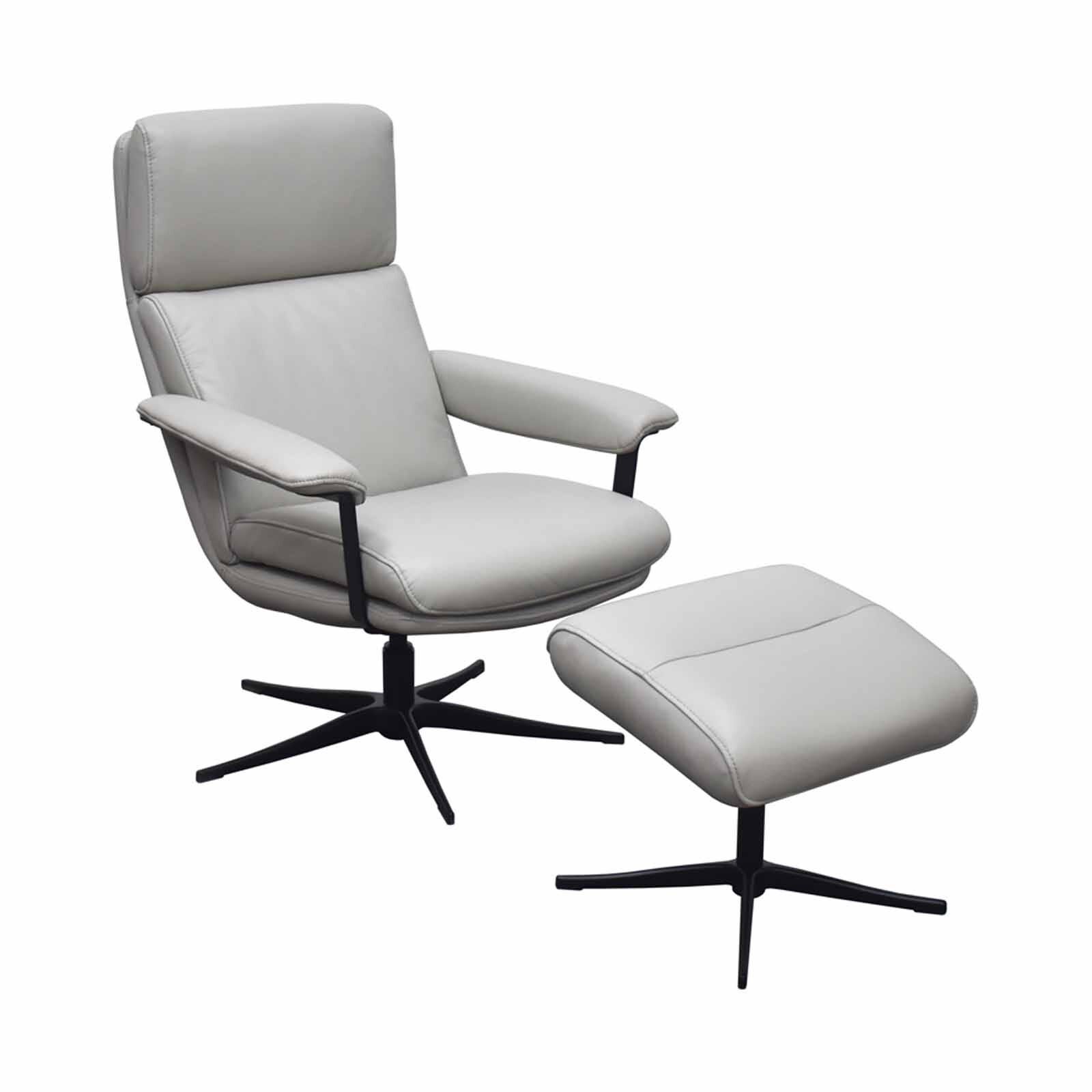 Rocker Chair (hl) Grey Half Leather CELESTE-image 5
