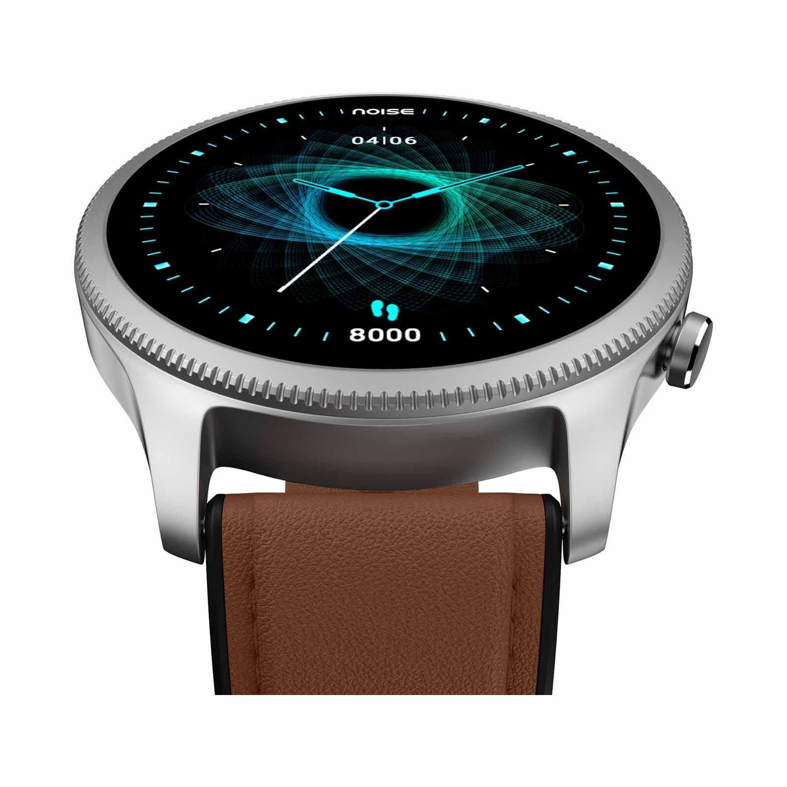 NOISE Noisefit Halo Smartwatch - Vintage Brown WRB-SW-HALO-LTHR-BRN_SLVR-image 2