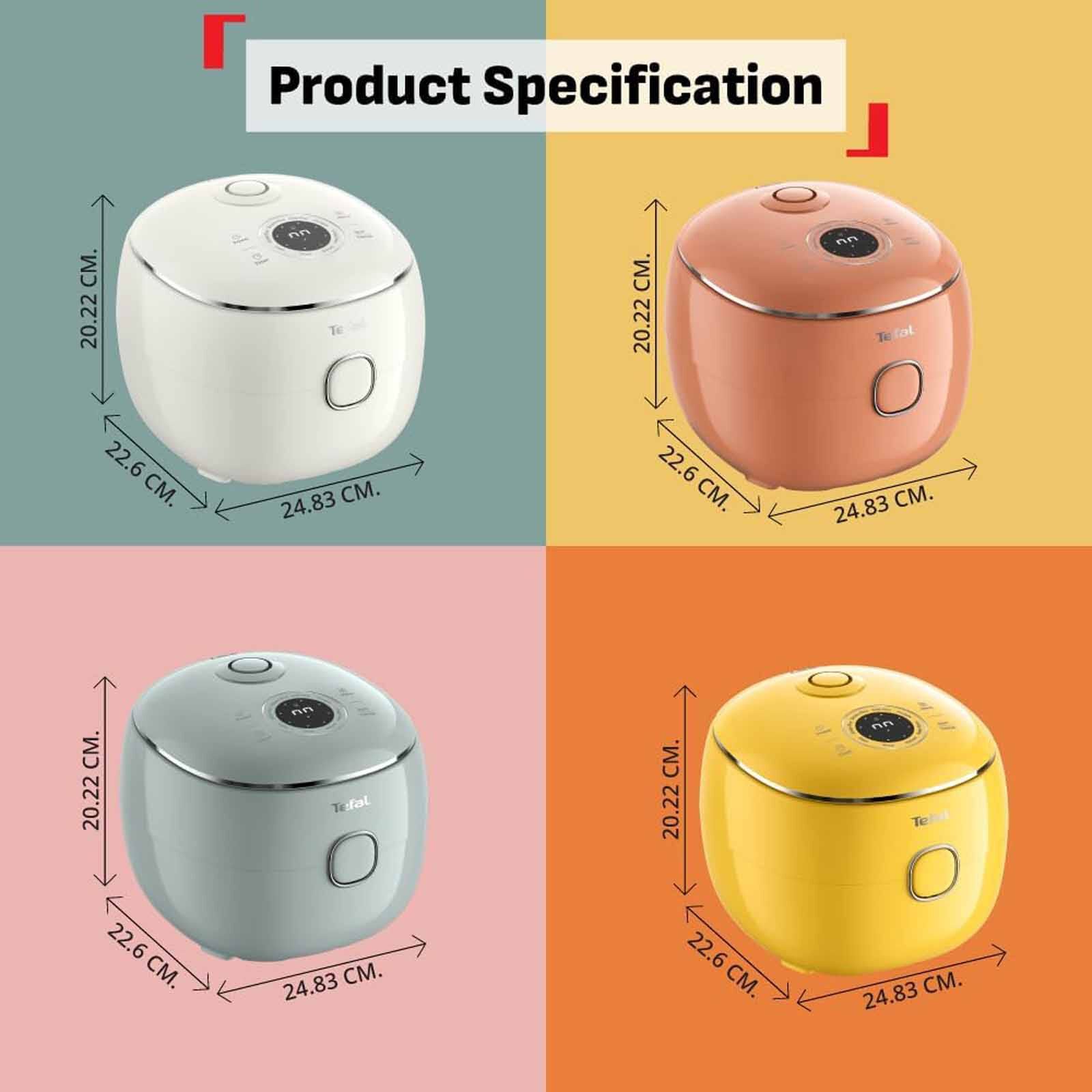 TEFAL Pop Fuzzy Logic Rice Cooker (0.7l) - Nest RK5352-image 8