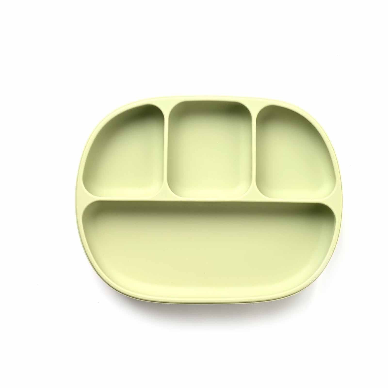 SNAPKIS Olive SIL SUCTION PLATE W DIVIDER-image null