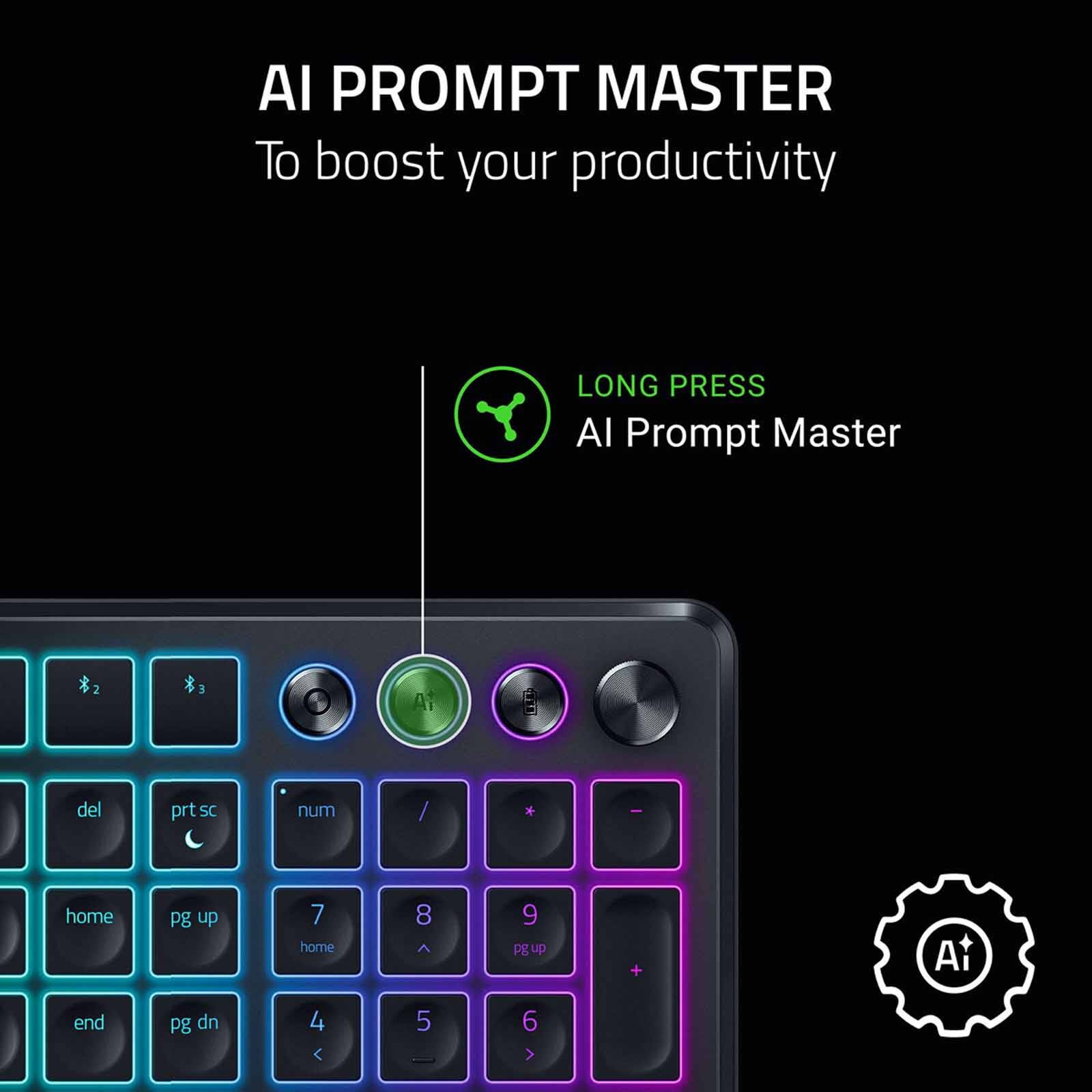 RAZER Pro Type Ergo - Wireless Split Ergonomic Rgb Keyboard RZ03-05440100-R3M1-image 2