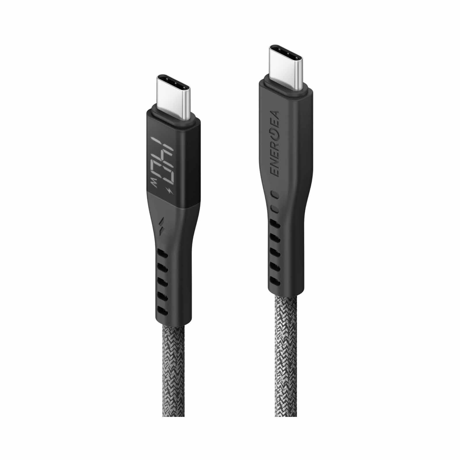 ENERGEA Flow C-c Display Cable 480mbps, 240w With Mct 1.5m -black CBL-DFLCC-BLK150M-image 2