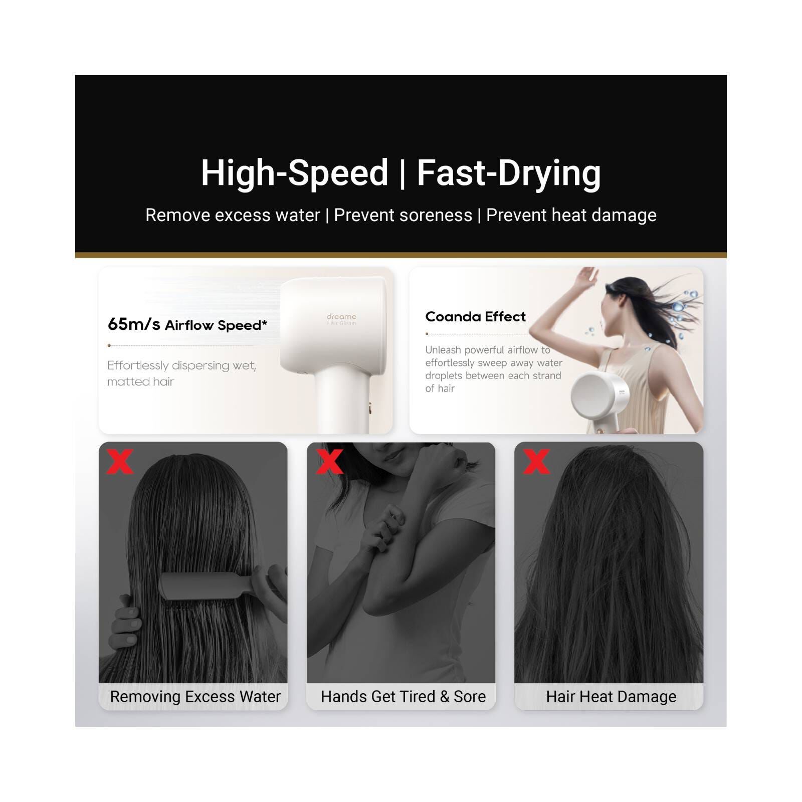 DREAME High-speed Hair Dryer (1600w) - Purple HAIR GLEAM-image 6