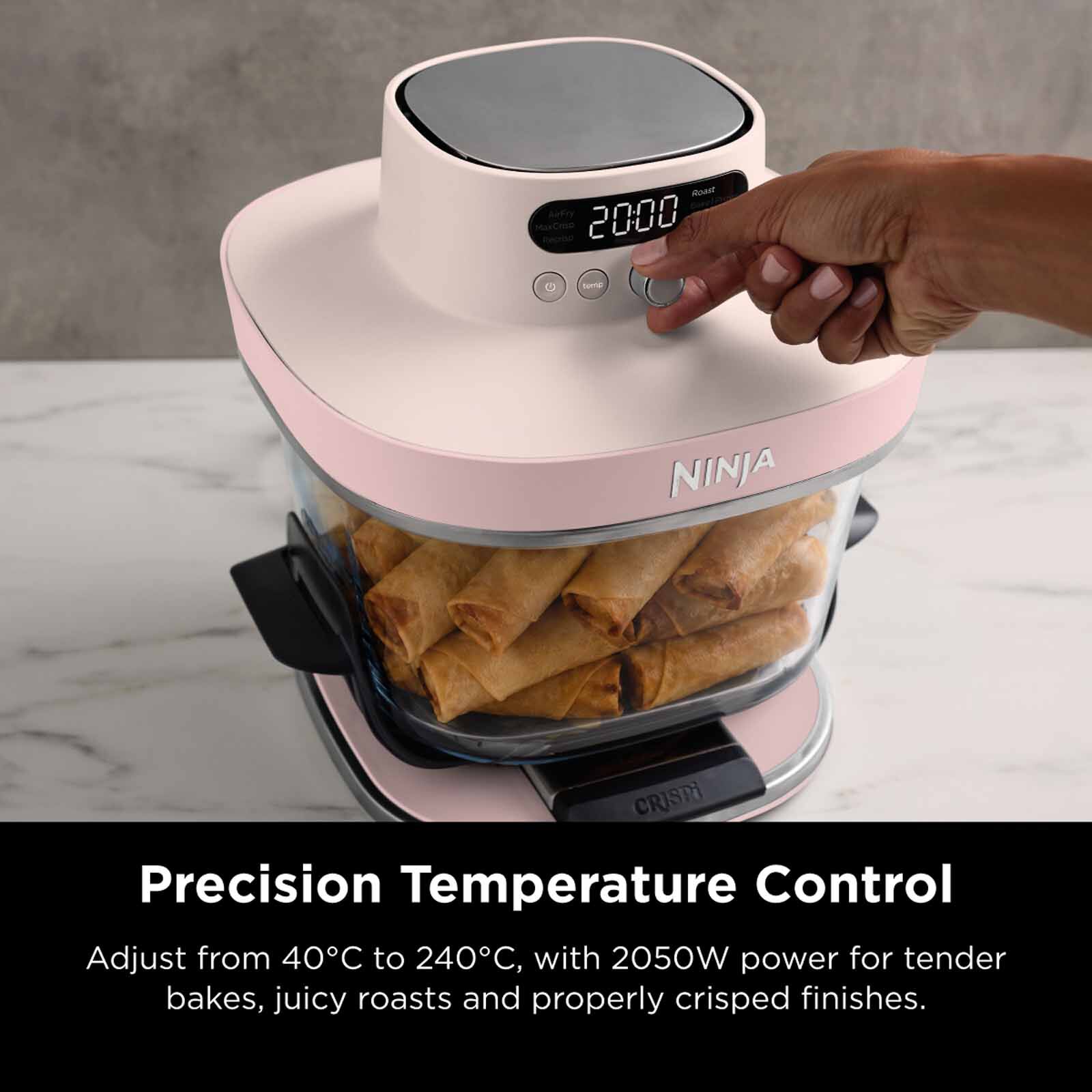 NINJA Crispi Pro Countertop Glass Air Fryer - Ash Grey AS101SMGY-image 5