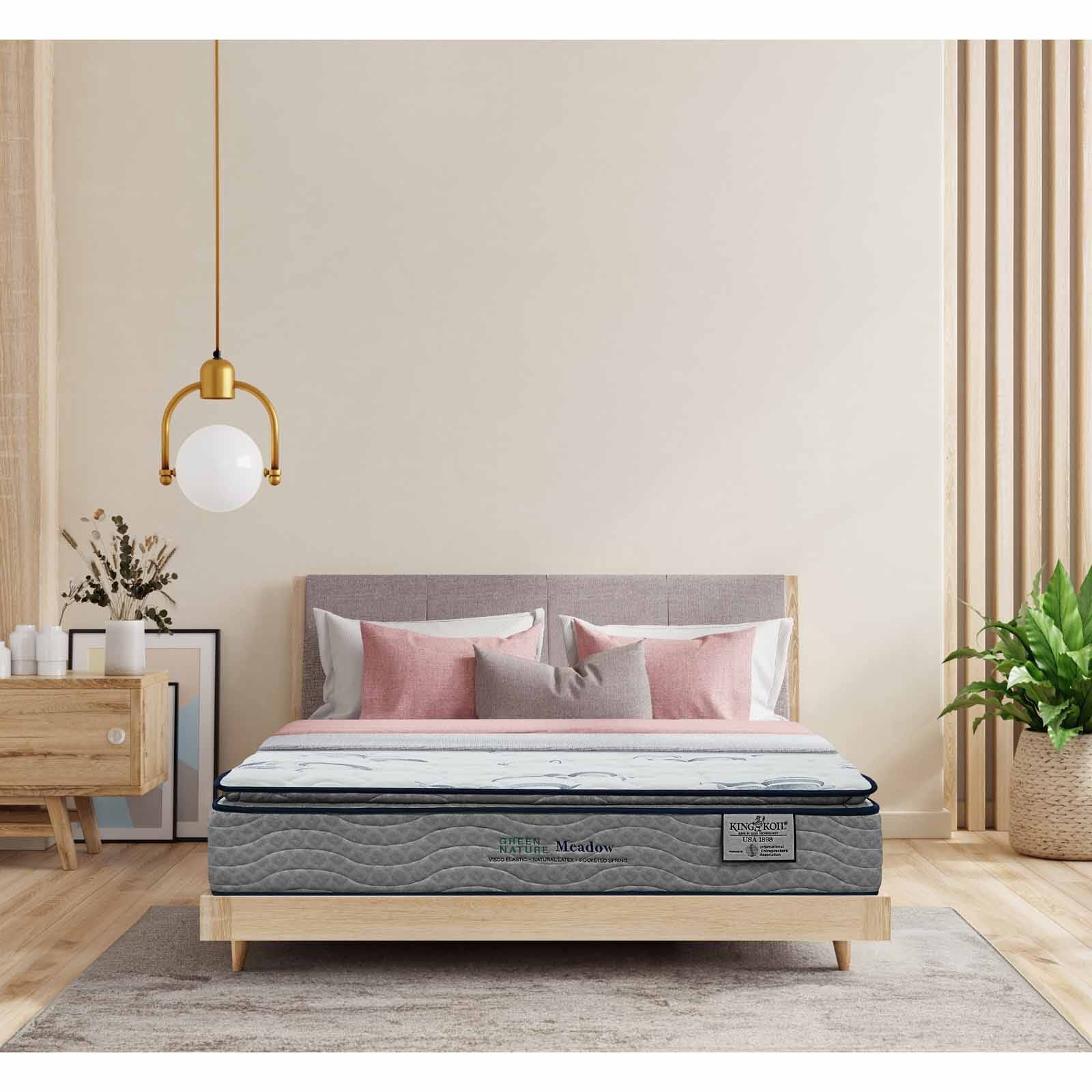 KINGKOIL King Size Mattress W/ss193 Storage Divan And Headboard GREEN NATURE MEADOW-image 3