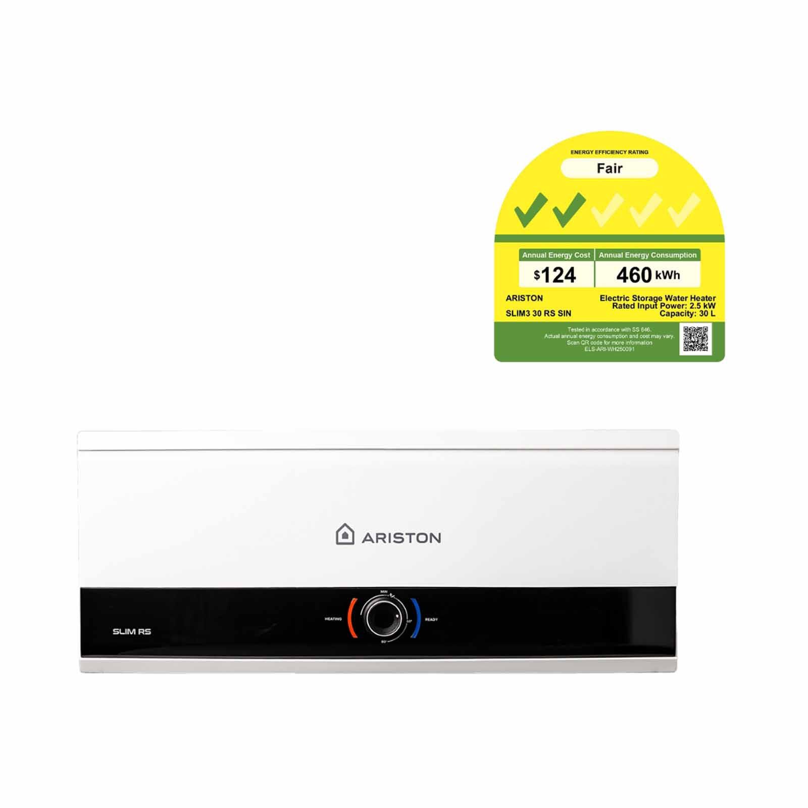 ARISTON Storage Water Heater 30l (installation Charges Applies) SLIM 3 30 RS SIN