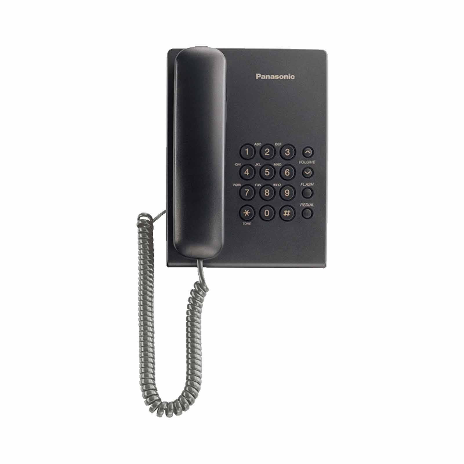 PANASONIC Corded Desk Phone Integrated Phone System(black) KX-TS500MXB