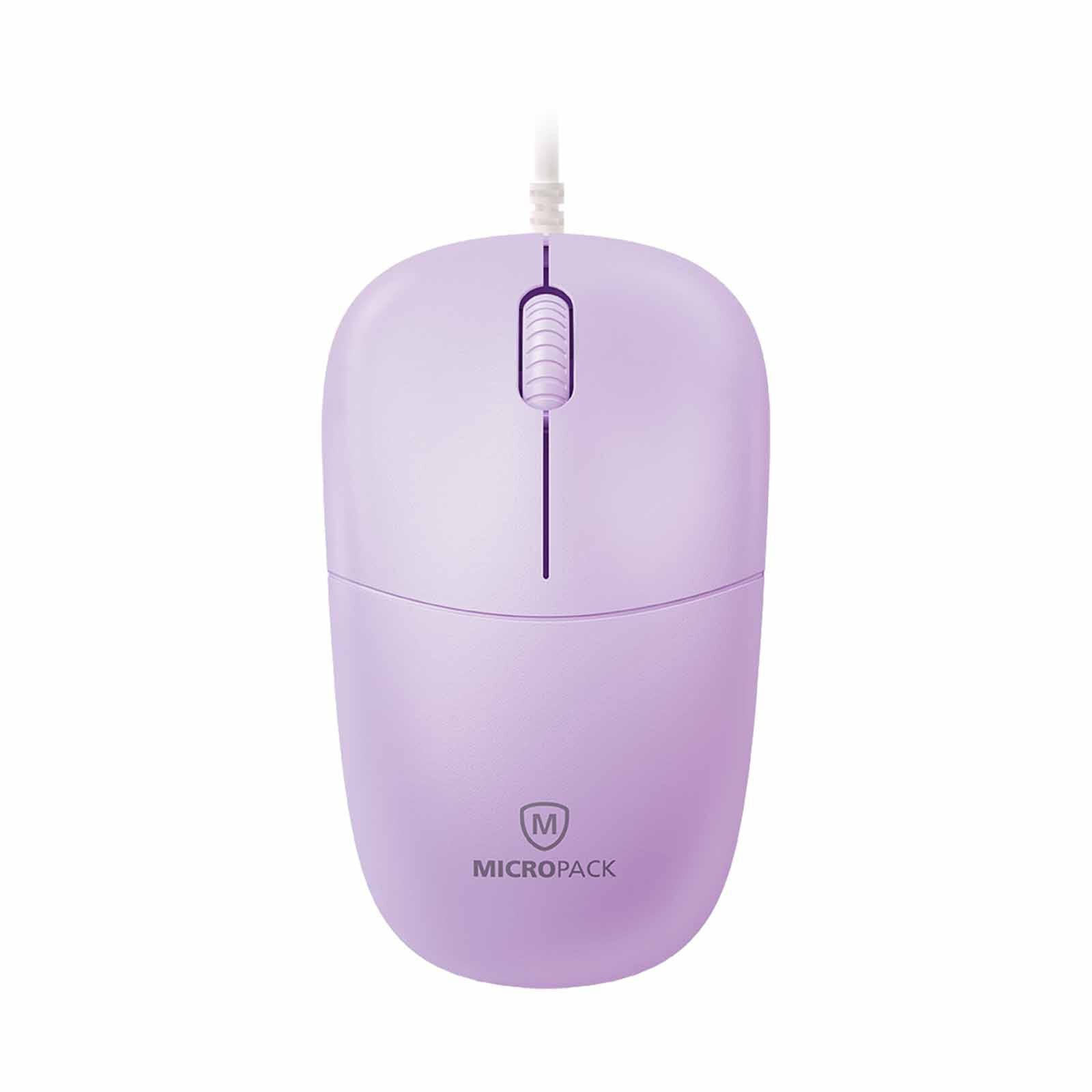 MICROPACK Essential Wired Optical Mouse - Purple M-105-PL-image 1