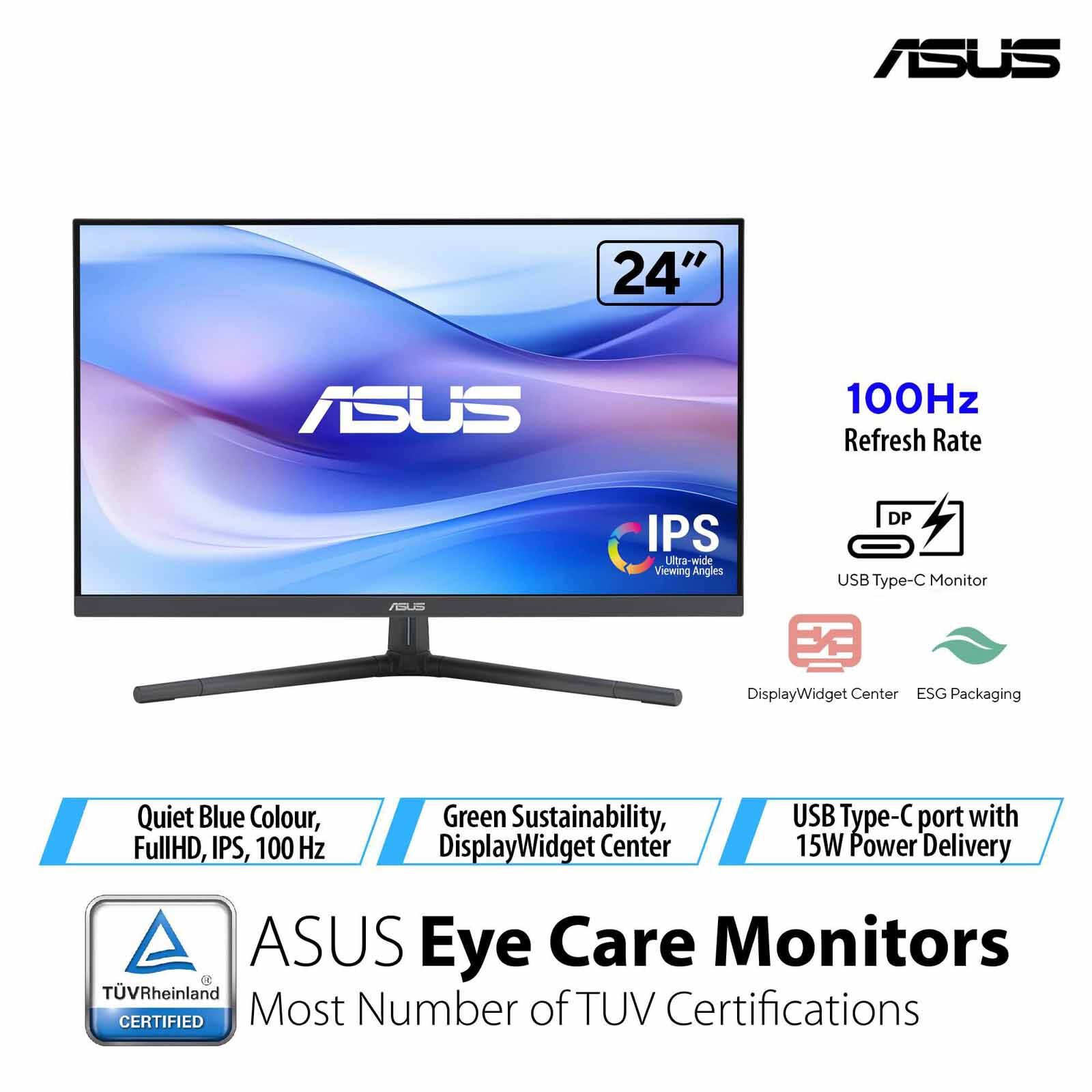 ASUS 23.8in Eyecare Fhd 100hz Gaming Monitor (quiet Blue) VU249CFE-B-image 1