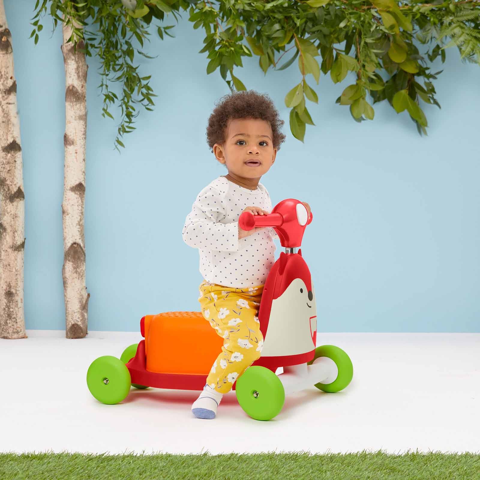 SKIP HOP Zoo Ride On 3 In 1 Scooter - Fox SH184350-image 3