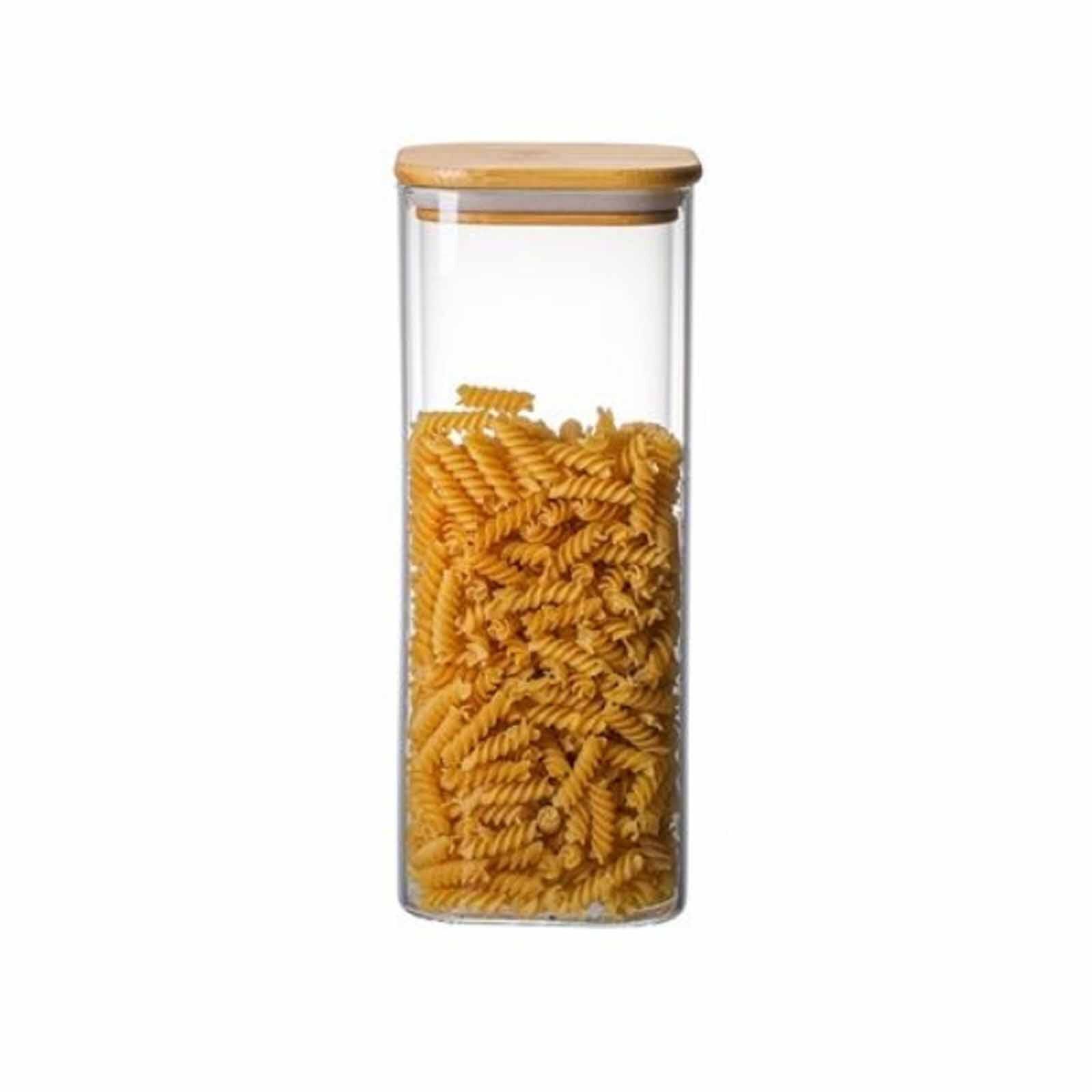 ELEMENTAL High Boroslicate Glass Storage Jar With Acacia Lid (1600ml) 19ZM-N2-image null