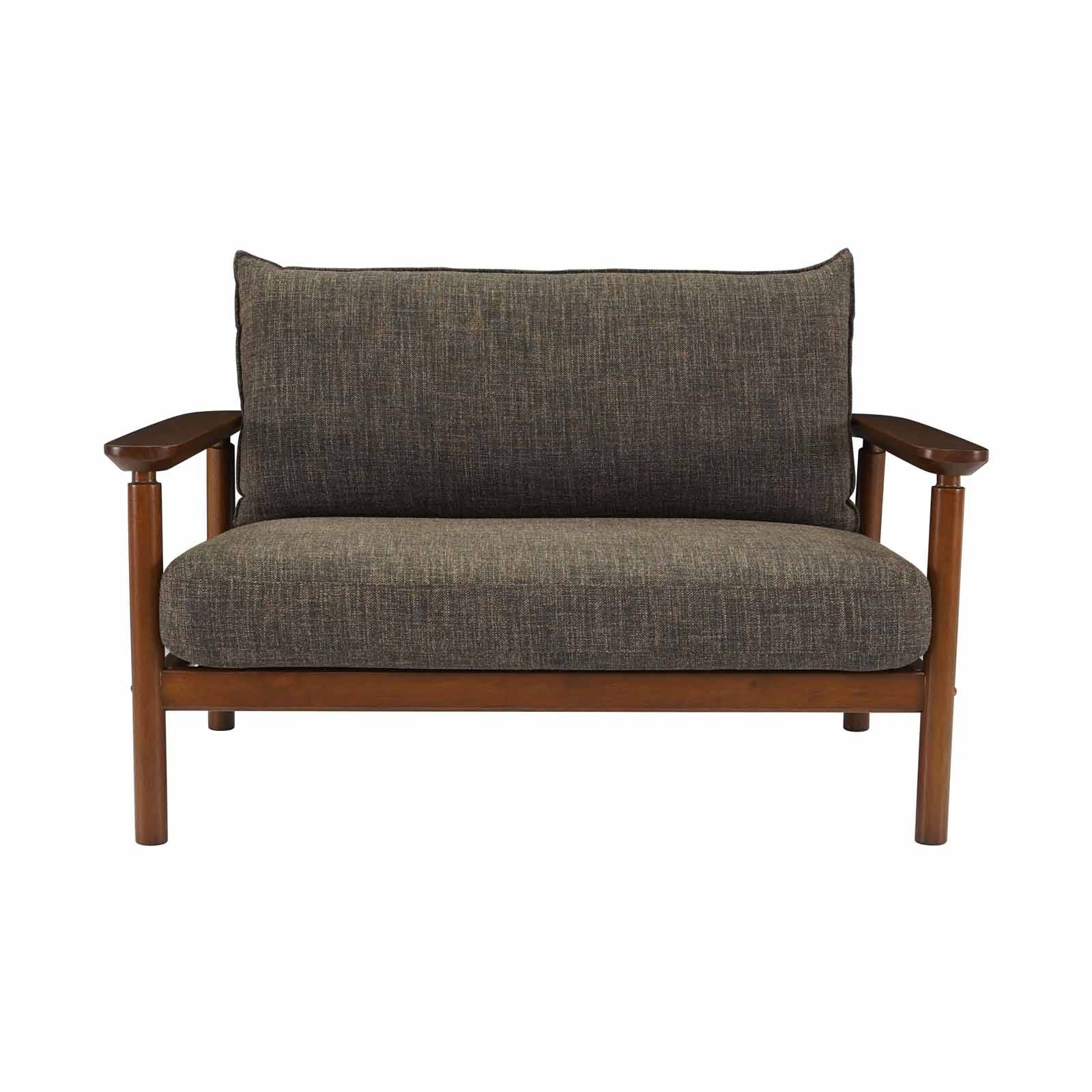 MUZE 2 Seater Sofa (fab) Brown Fabric Sofa MERU-image 1