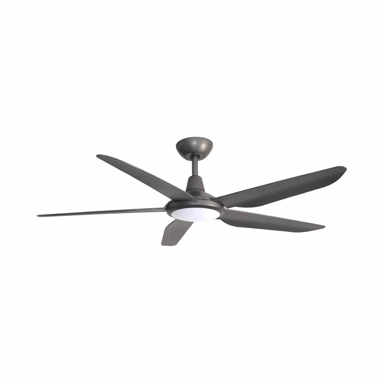 MISTRAL 56 In Dc Ceiling Fan With 24 W Led And Wifi- Gun Metal (5 Blade) CYCLONE56-GM-image 1
