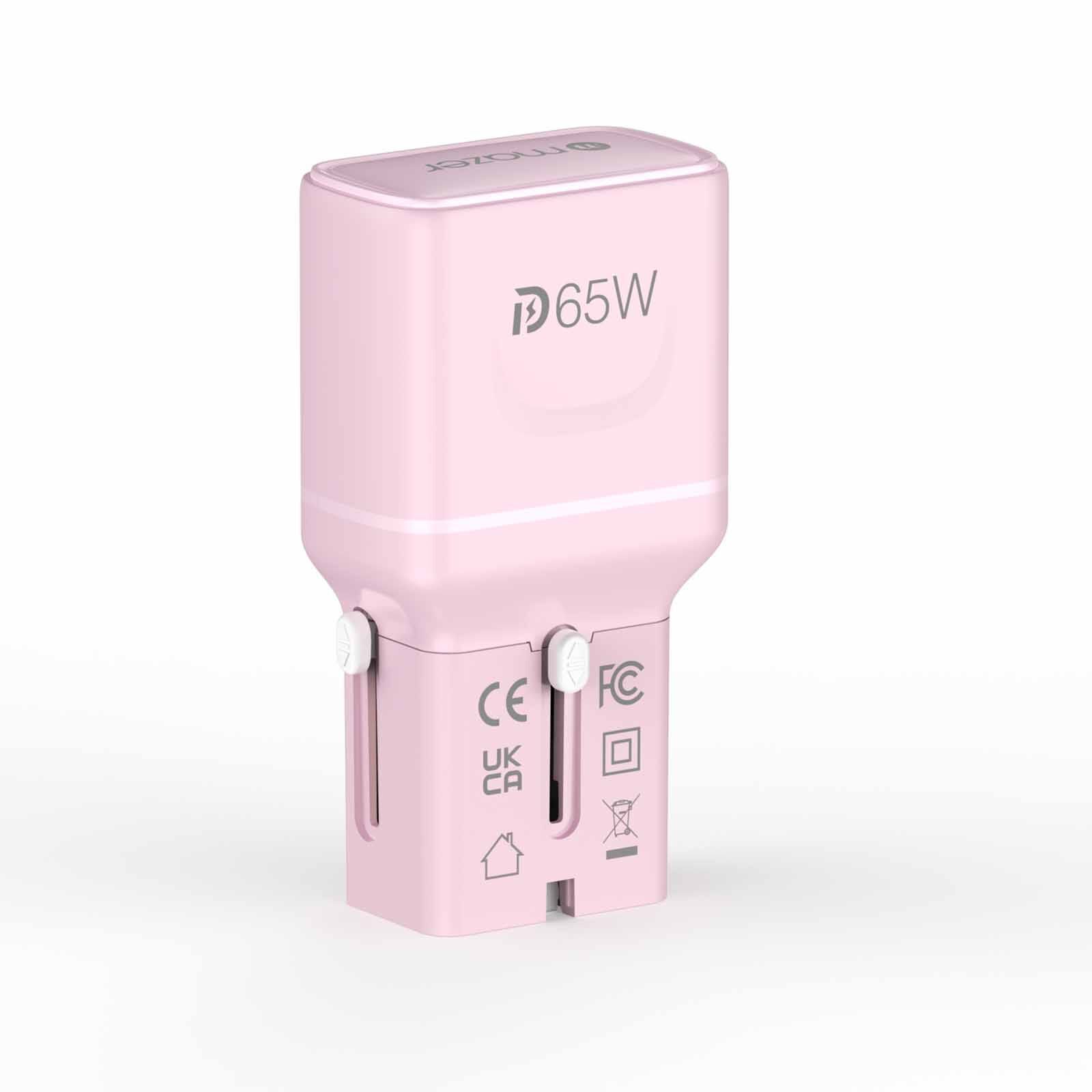 MAZER Infinitetravel Pocket Gan Pd65w 2c Travel Charger-pink M-IFTRAVEL565-PK-image 3