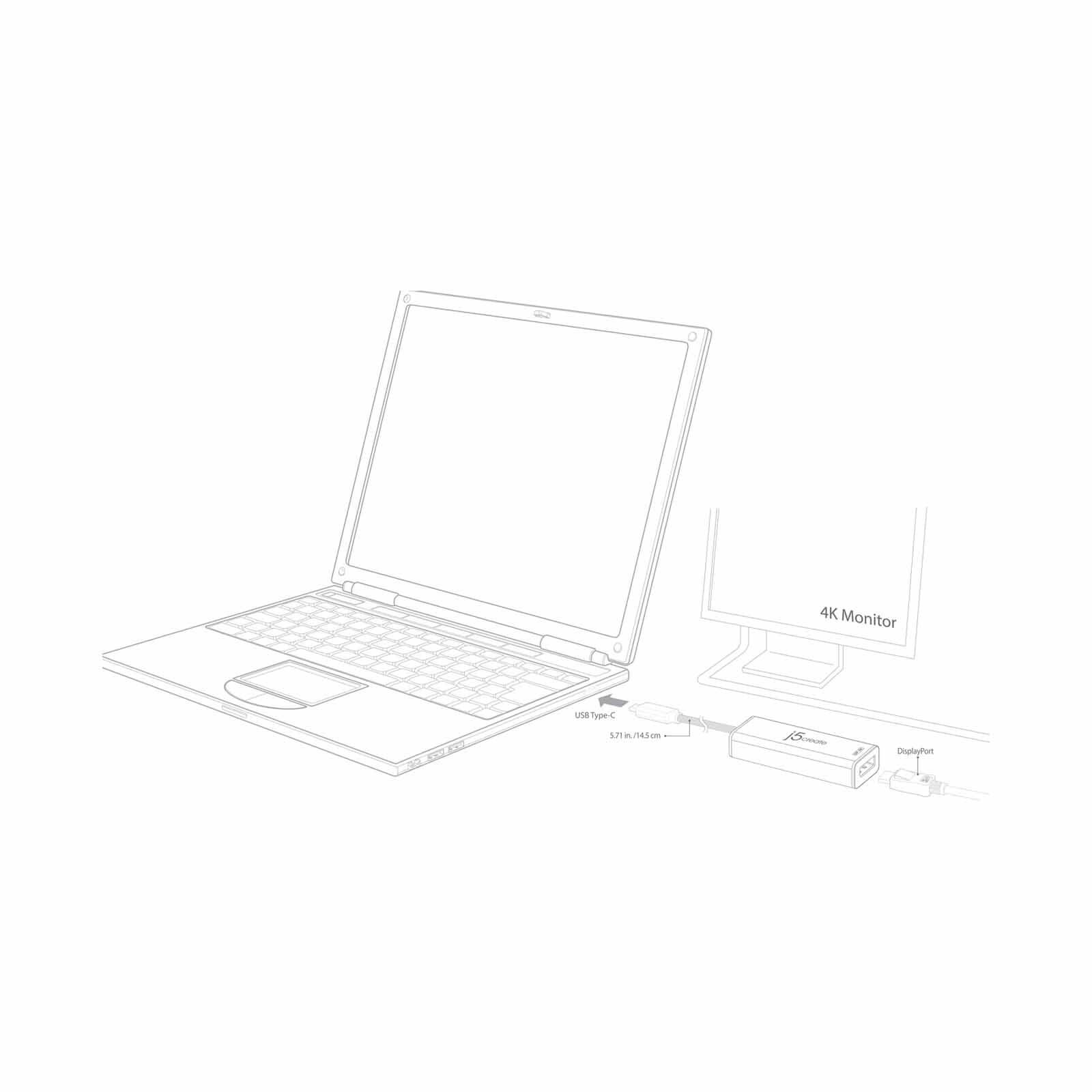 J5CREATE Type-c To 4k Dp Adapter JCA140-image 5