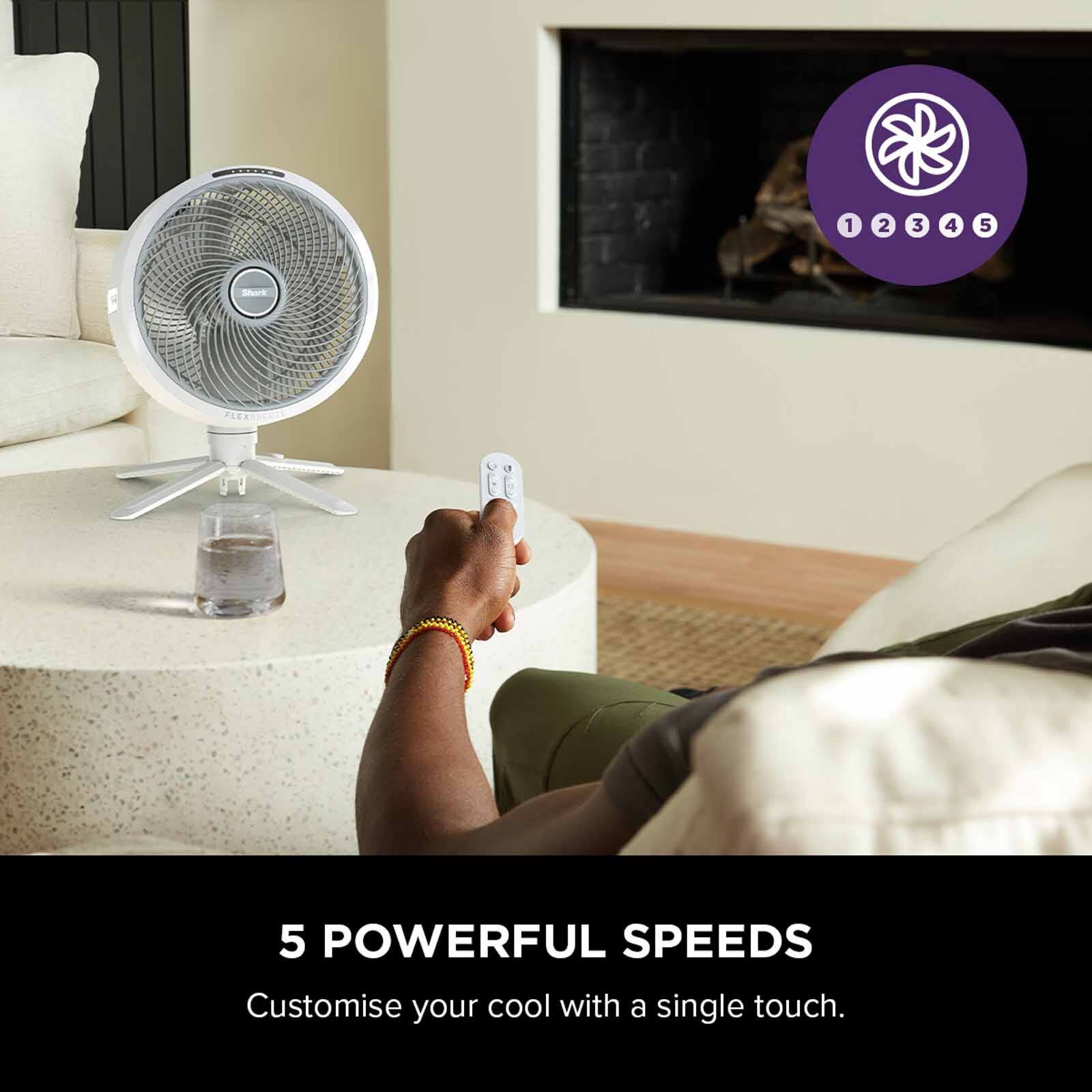SHARK Flexbreeze Dc Cordless Cum Portable Fan - Black FA221SMBK-image 6