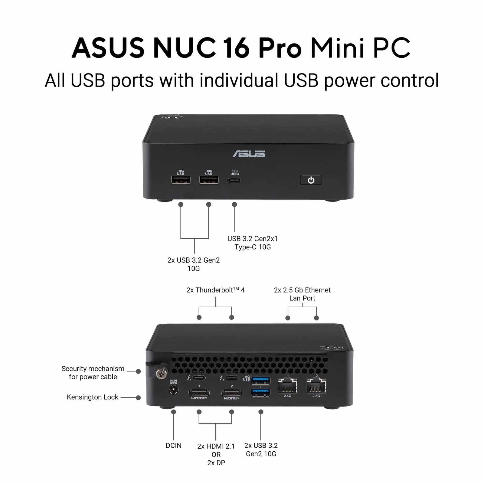 ASUS Nuc 16 Pro X7-358h 32gb 1tb Ssd Win 11 Pro Intel Arc B390 Graphics Black RNUC16GDKX76C4N3-image 6