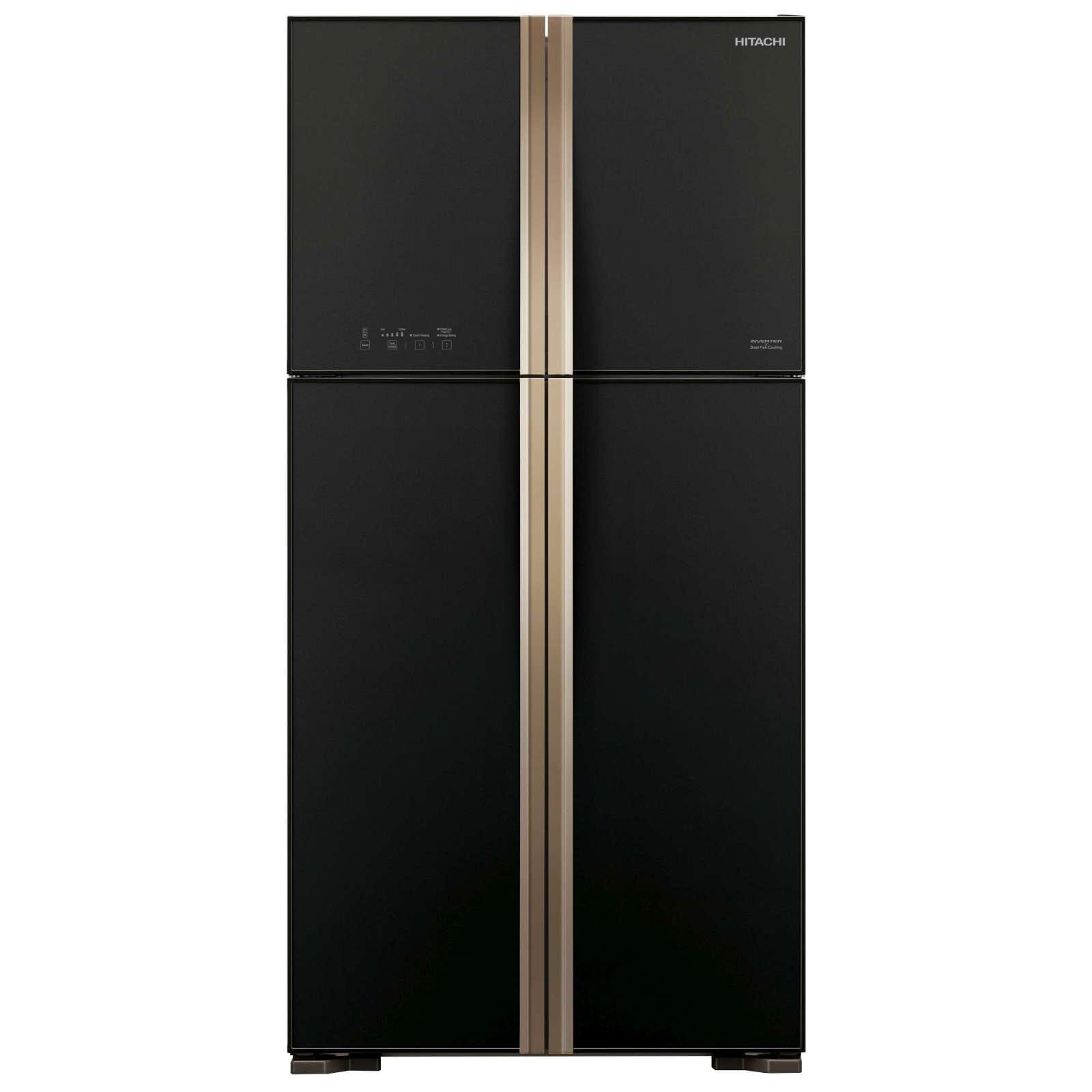 HITACHI 4 Dr Fridge (510l) - Glass Black RW635P4MSGBK-image 1