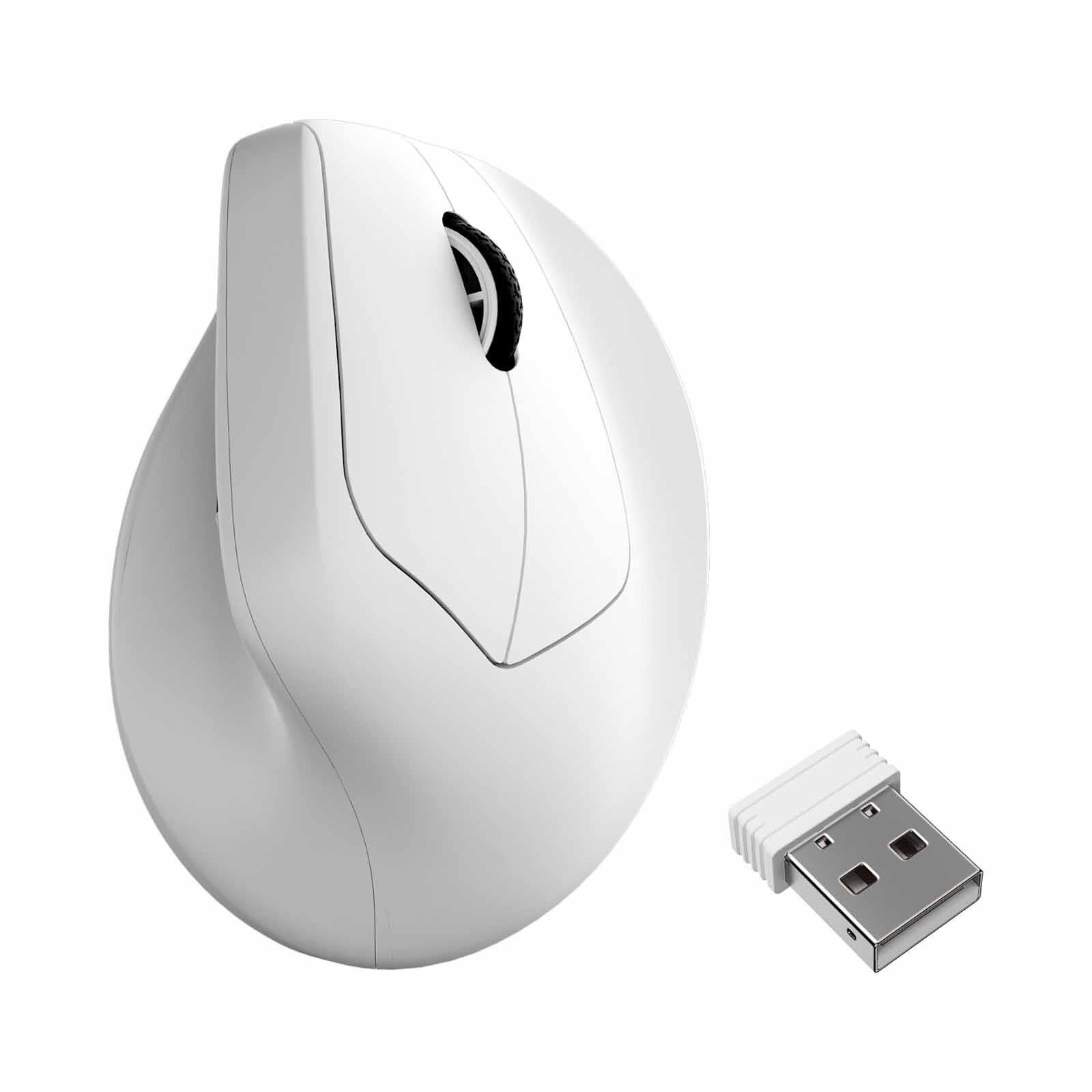 KEYCHRON M5 8k 2.4 Ghz Wireless Ergonomic Vertical Mouse - White KYCN-M5-A24