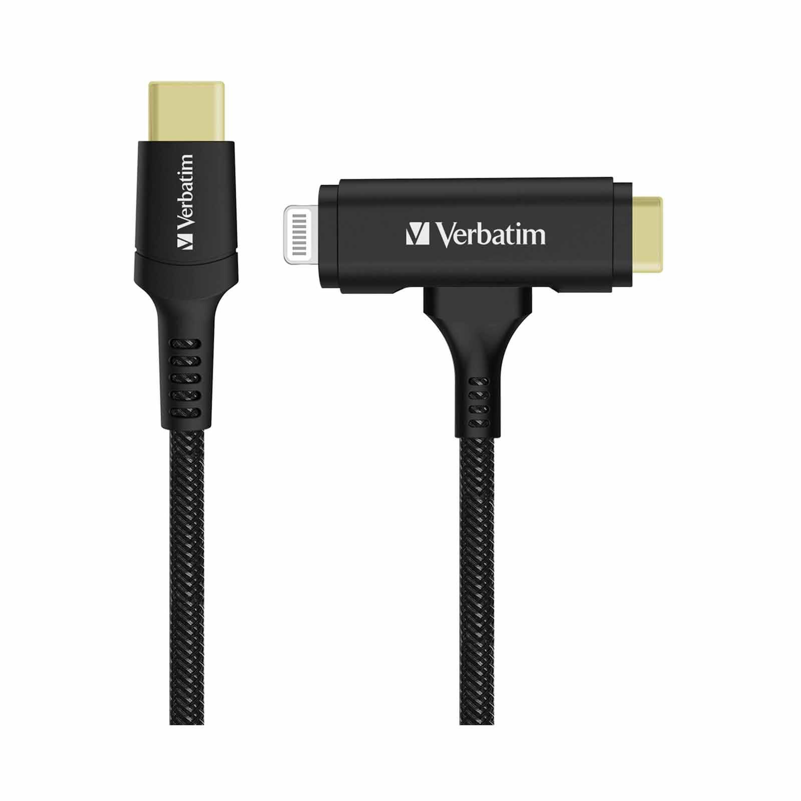 VERBATIM Usb-c & Lightning 2-in-1 Cable (120cm) VM66974-image 2