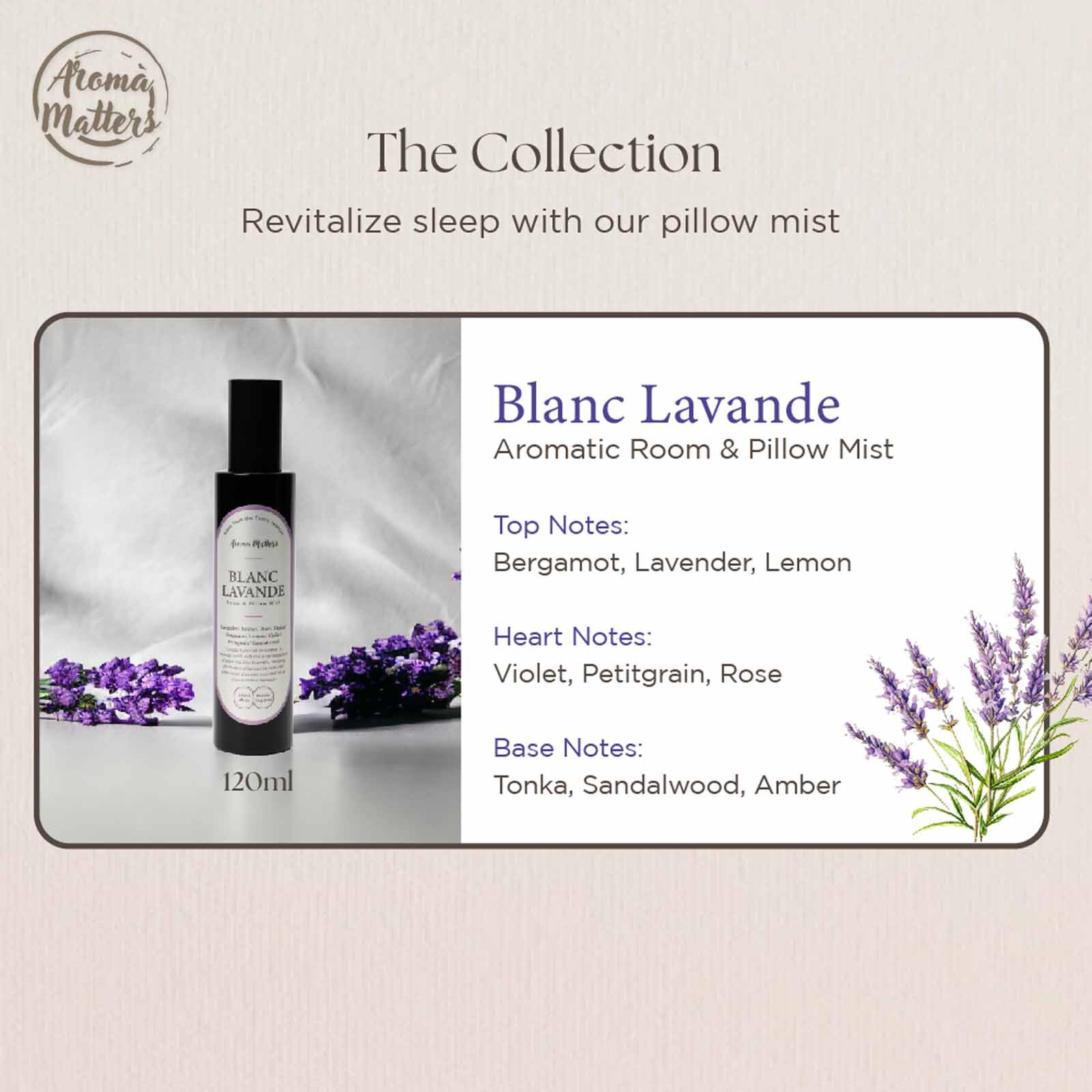 AROMA MATT Room & Pillow Mist - Blanc Lavande RS_BLANC LAVANDE-image 2