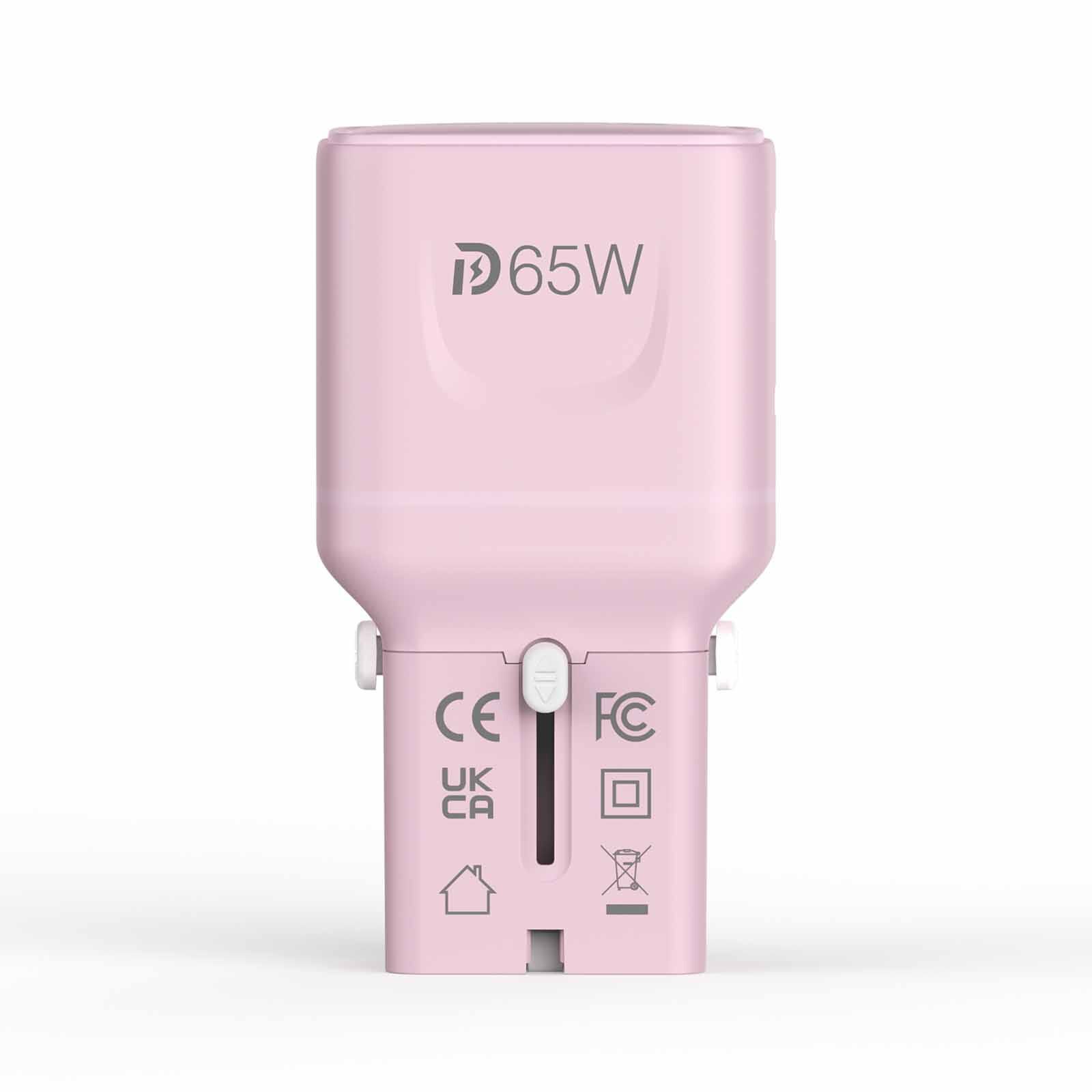 MAZER Infinitetravel Pocket Gan Pd65w 2c Travel Charger-pink M-IFTRAVEL565-PK-image 7
