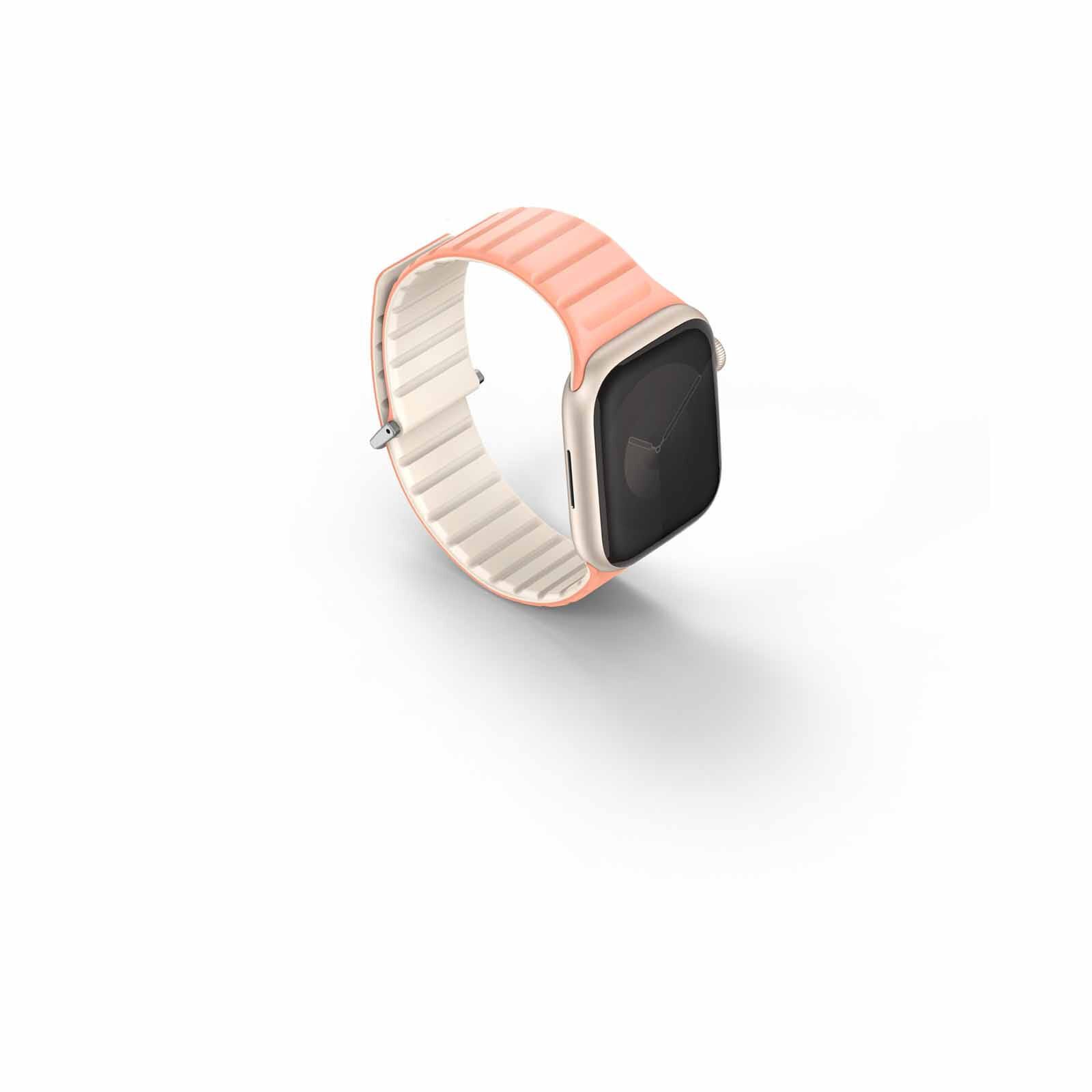 UNIQ Revix Evo Reversible Magnetic Apple Watch Strap 41/40/38mm - Crepe (crepe Pink/ivory) UNIQ-41MM-REVECPNKIVY-image 1
