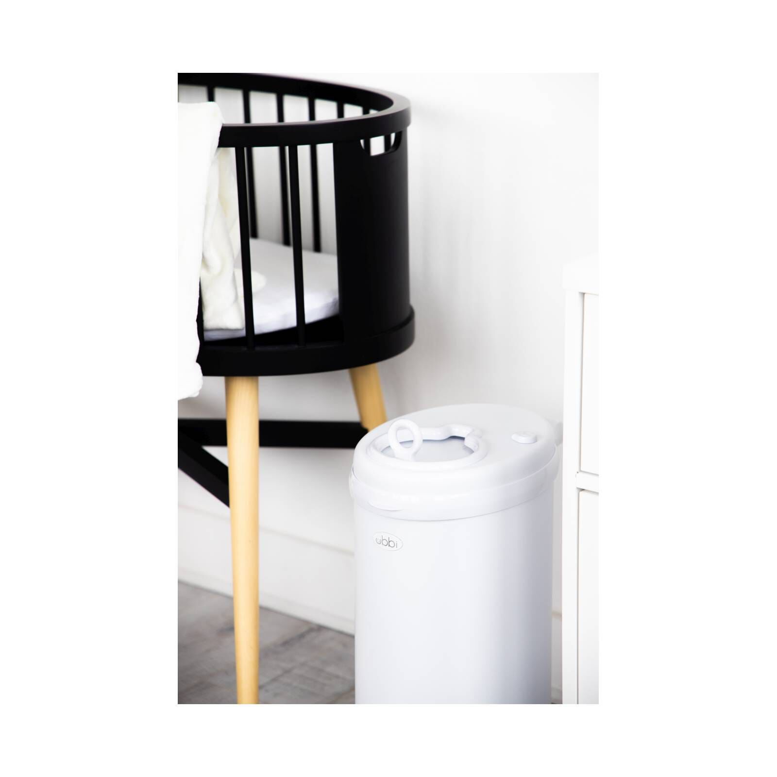 UBBI Ubbi Nappy Pail - Matte White NAPPY-image 3