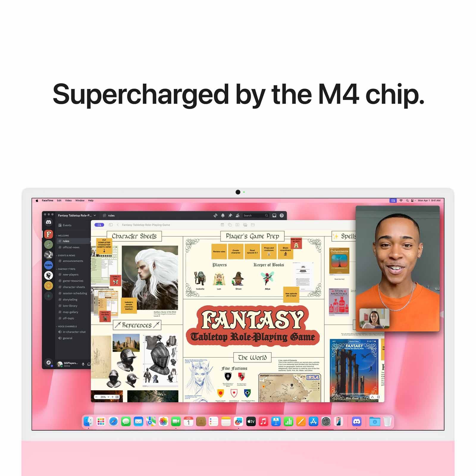 APPLE 24-inch Imac Apple M4 Chip With 10-core Cpu And 10-core Gpu, 16gb, 512gb Ssd - Pink MWV53ZP/A-image 5
