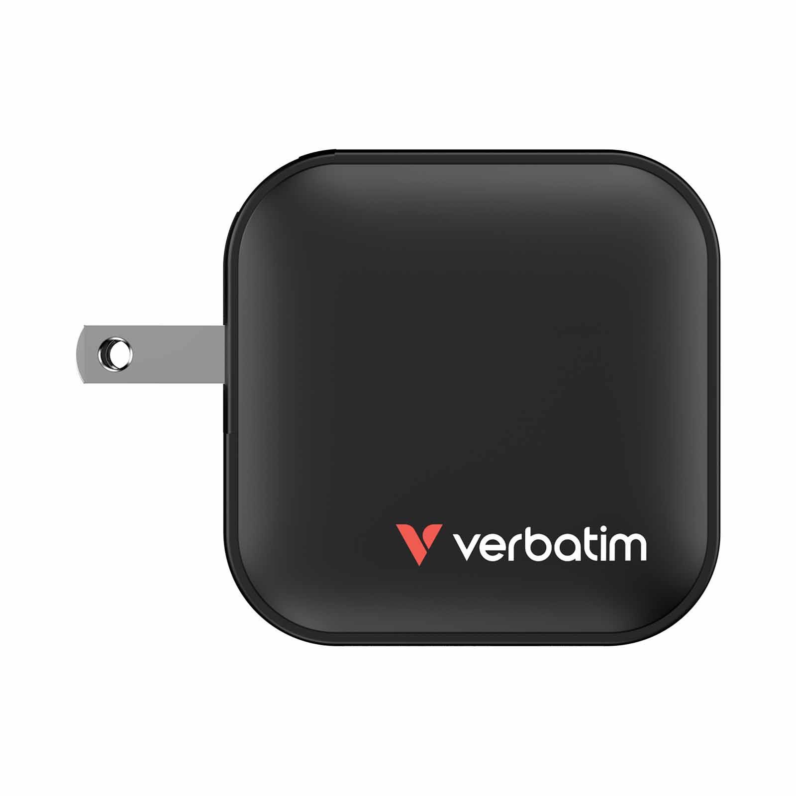 VERBATIM Mini Gan Charger 70w 3 Port Us Plug W Eu And Uk Adapter VM32229-image 5