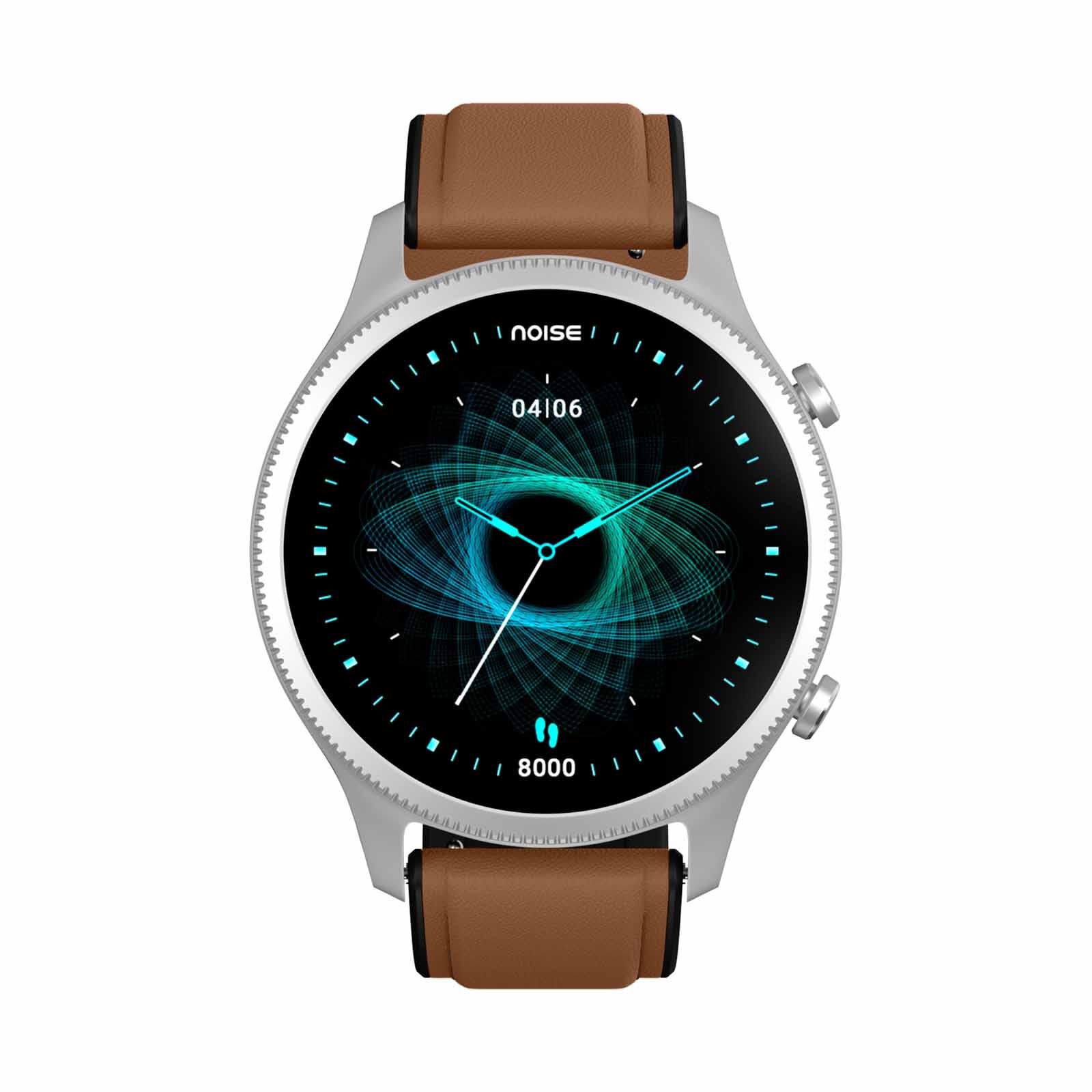 NOISE Noisefit Halo Smartwatch - Vintage Brown WRB-SW-HALO-LTHR-BRN_SLVR