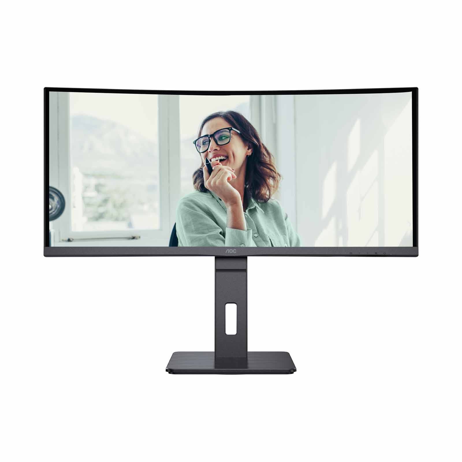 AOC 34in Wqhd Va Cuvred Usb-c Docking Monitor CU34P3CV