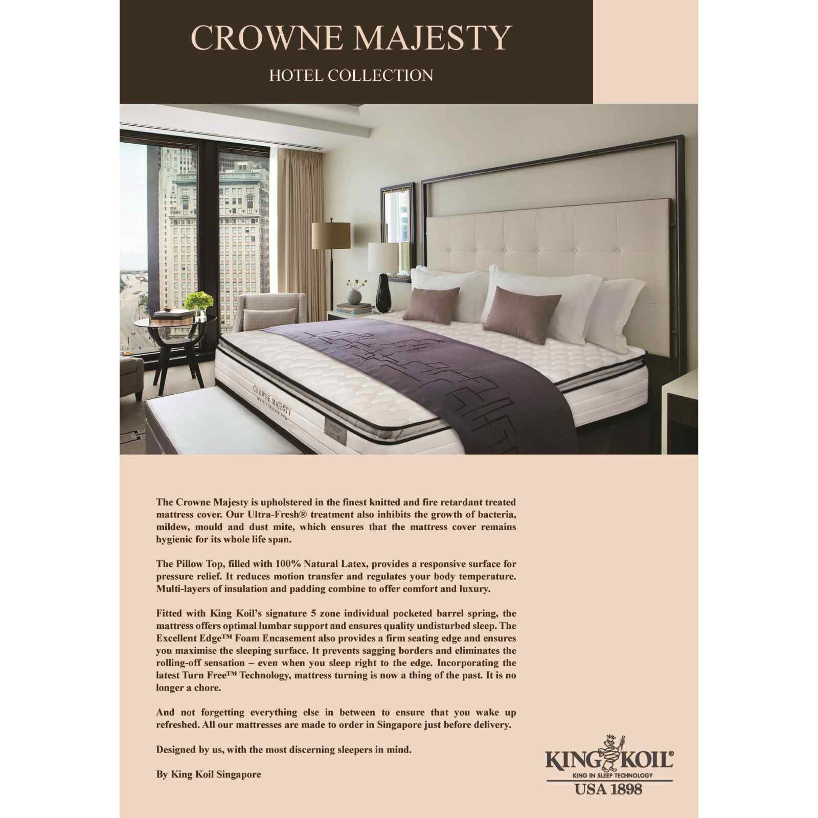 KINGKOIL Super Single Size Mattress CROWNE MAJESTY-image 4