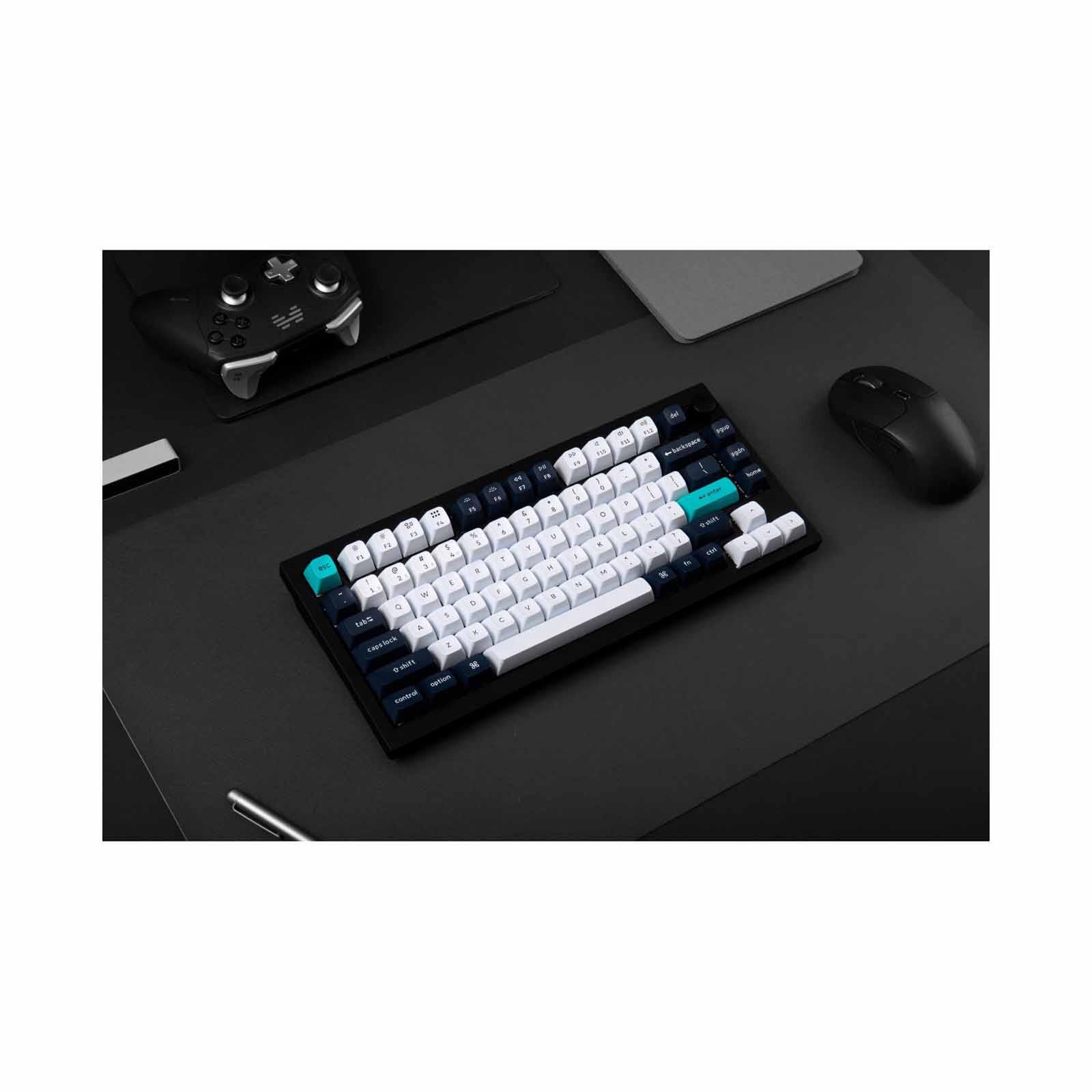 KEYCHRON Keychron Q1 Max 75% 81key, Carbon Black, Knob, Red Switch, Rgb Hot-swap Gateron Jupiter Switch KYCN-Q1M-M1-image 4
