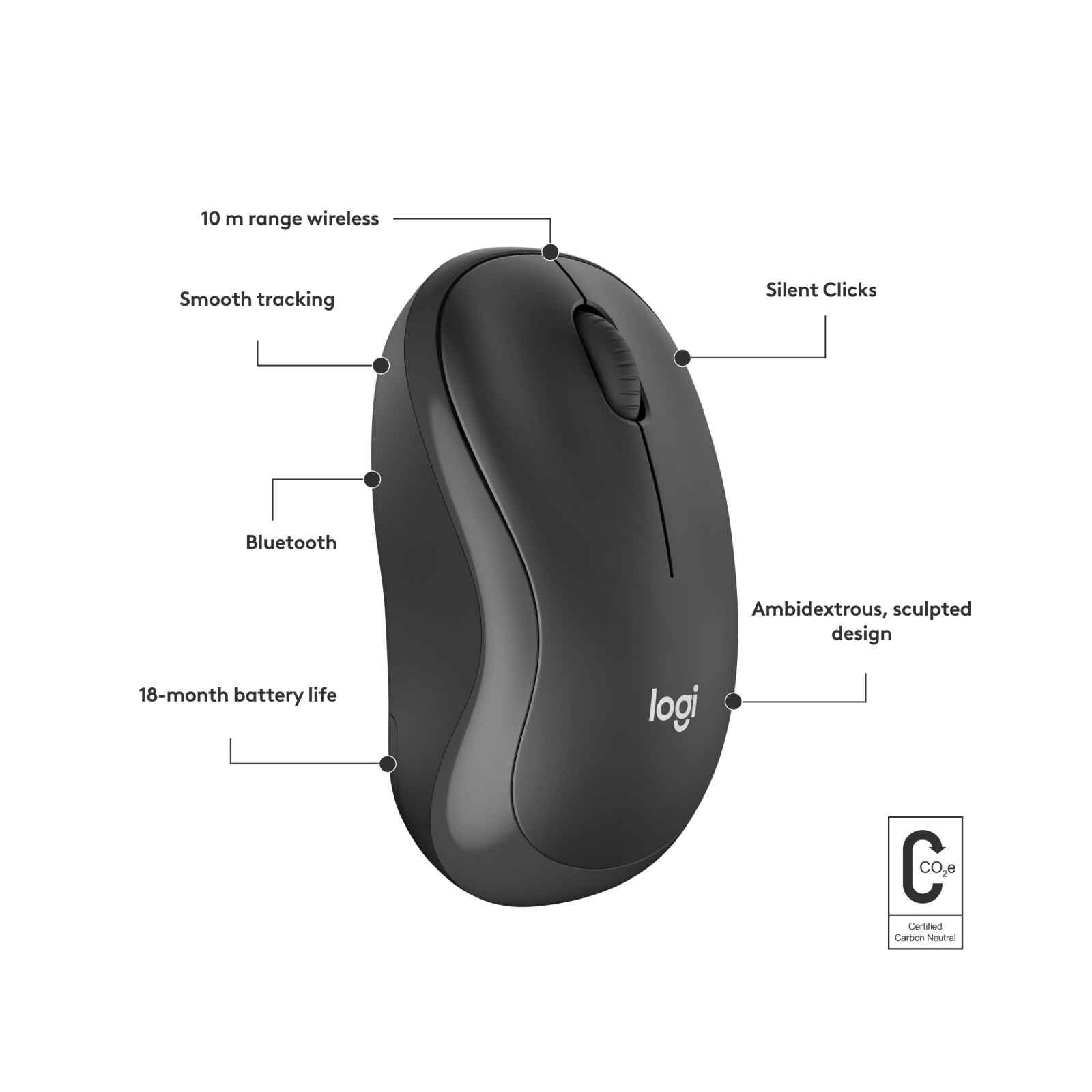 LOGITECH M240 Silent Bluetooth Mouse - Graphite 1y 910-007122-image 7