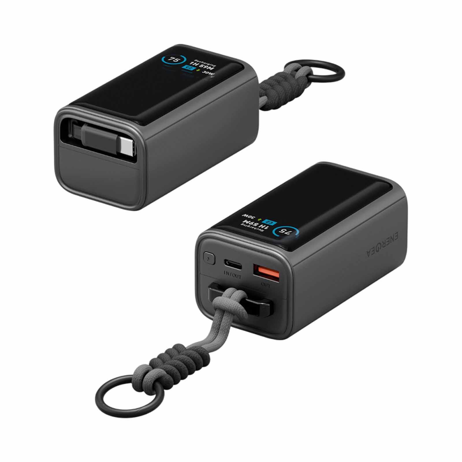 ENERGEA Compac Arc 45, 10000mah Powerbank With Built In 70cm Usb-c Cable Pd45w - Gun CP45-ARC10K-GUN-image 5