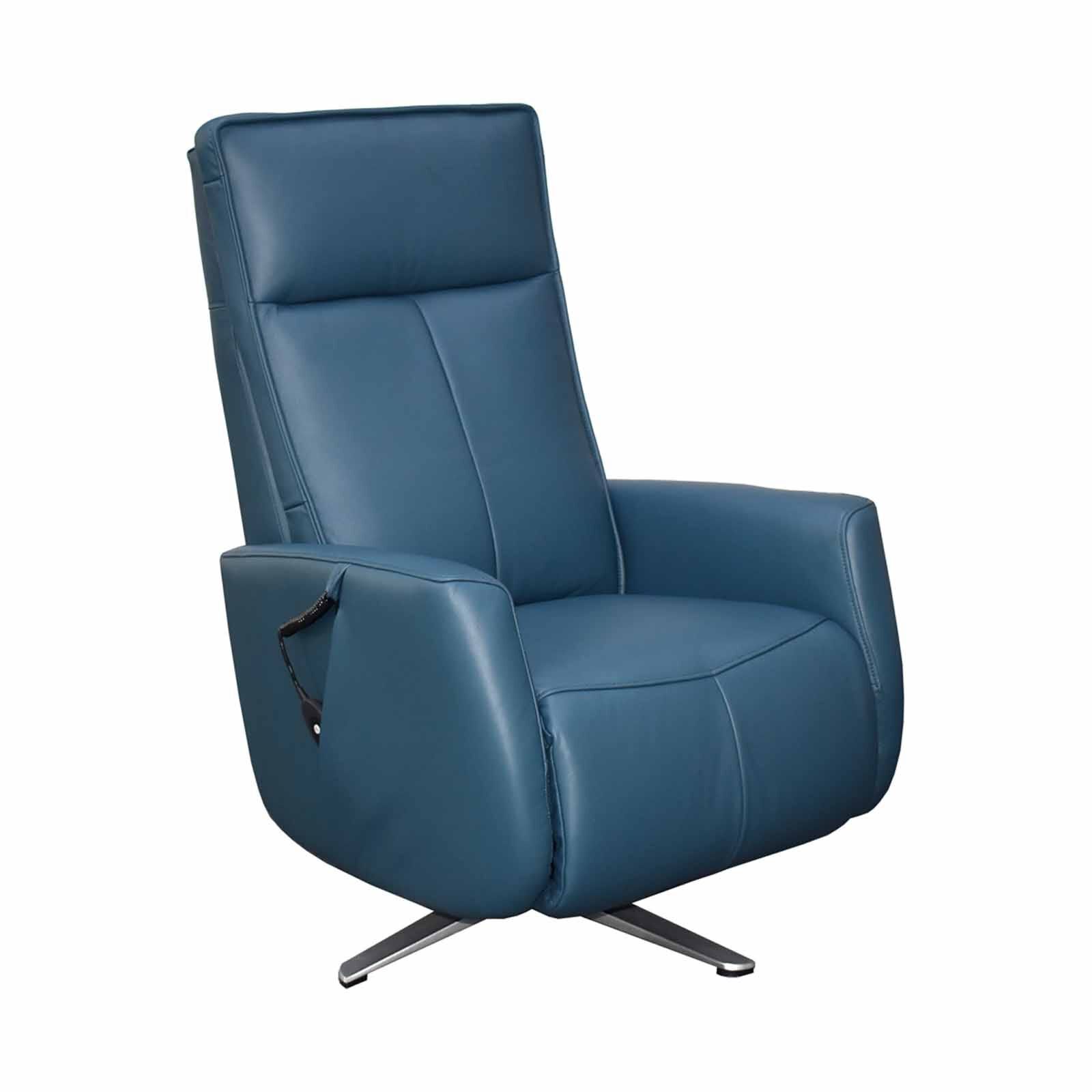 Power Lift Massage Chair (hl) Navy Half Leather SOLEA-image 6
